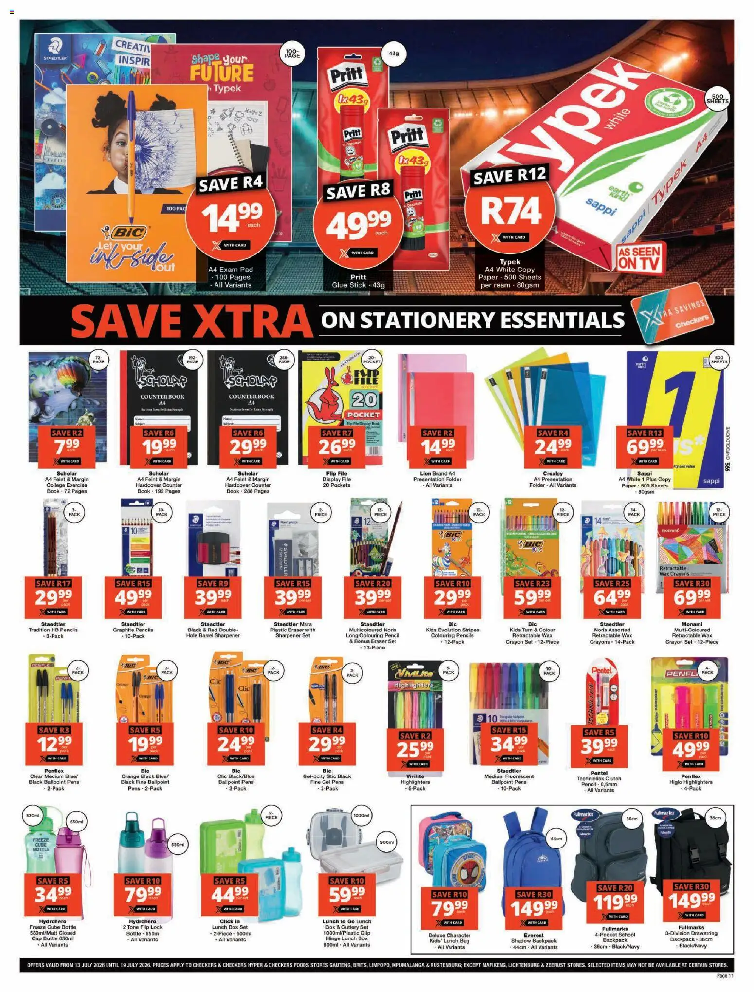 New Checkers catalogue – valid from 13/07/2026 | Page: 11 | Products: Cap, Bag, Box, Wax