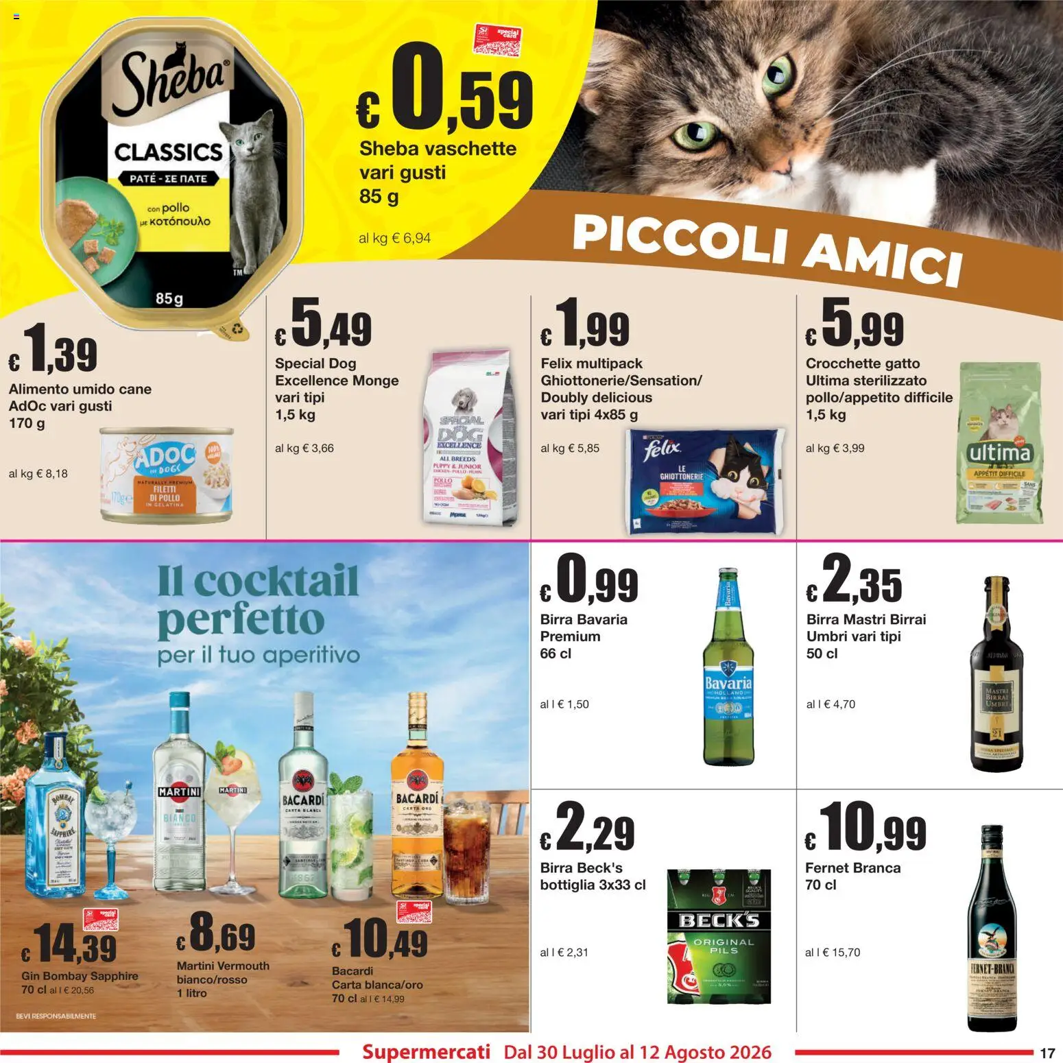 Volantino Sì con Te del 30/07/2026 | Pagina: 17 | Prodotti: Birra, Pollo, Crocchette, Vaschette