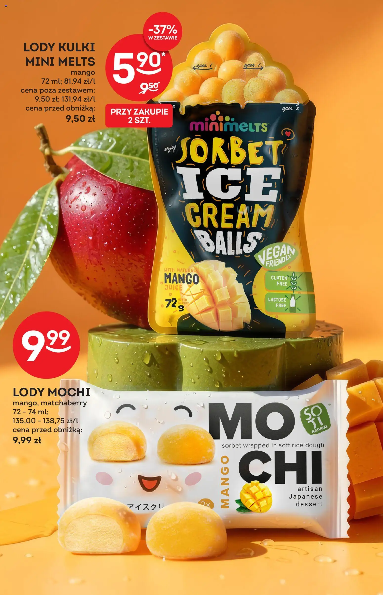 Żabka gazetka - Katalog lodowy od 17.06.2026 | Strona: 10 | Produkty: Mango, Sorbet, Lody