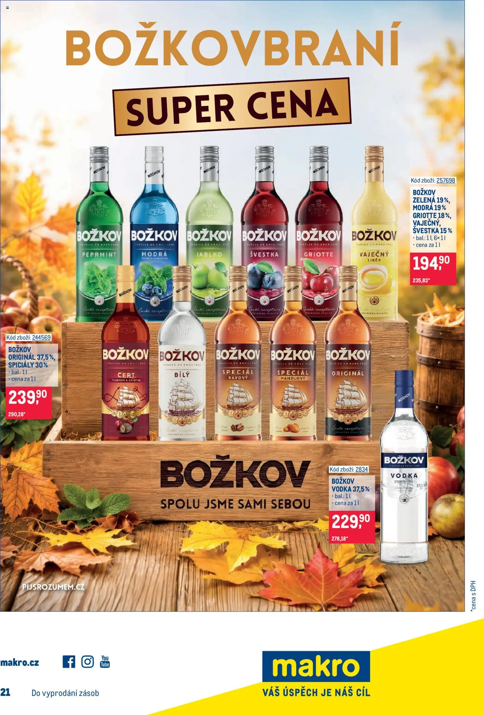 Makro leták - Gastronomie od 23.09.2026 | Strana: 25 | Produkty: Božkov zelená, Vodka, Božkov originál, Vaječný Likér