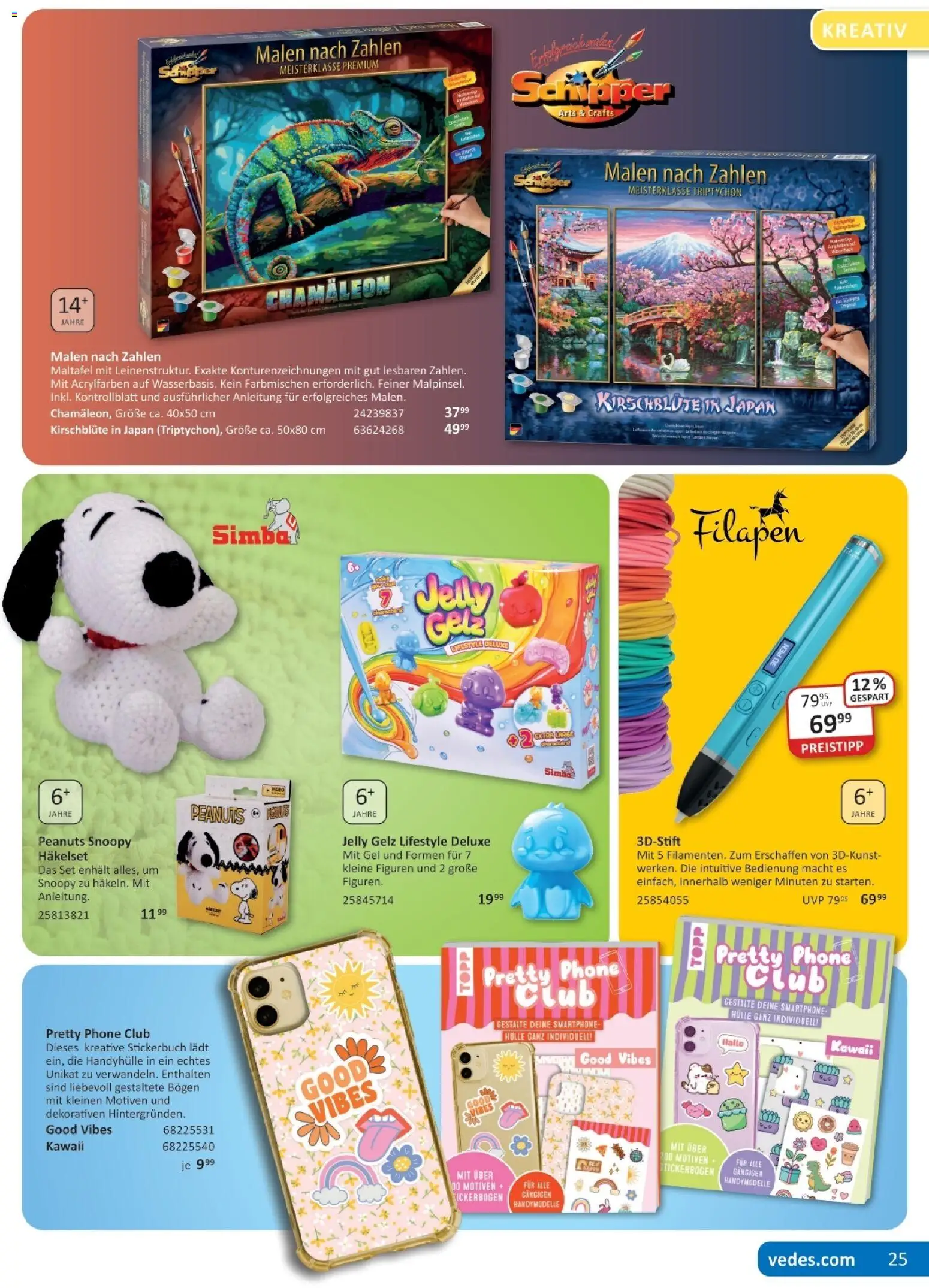 Vedes Spiele-, Buch- und Kreativprospekt – gültig ab 24.08.2026 | Seite: 25 | Produkte: Hülle, Smartphone