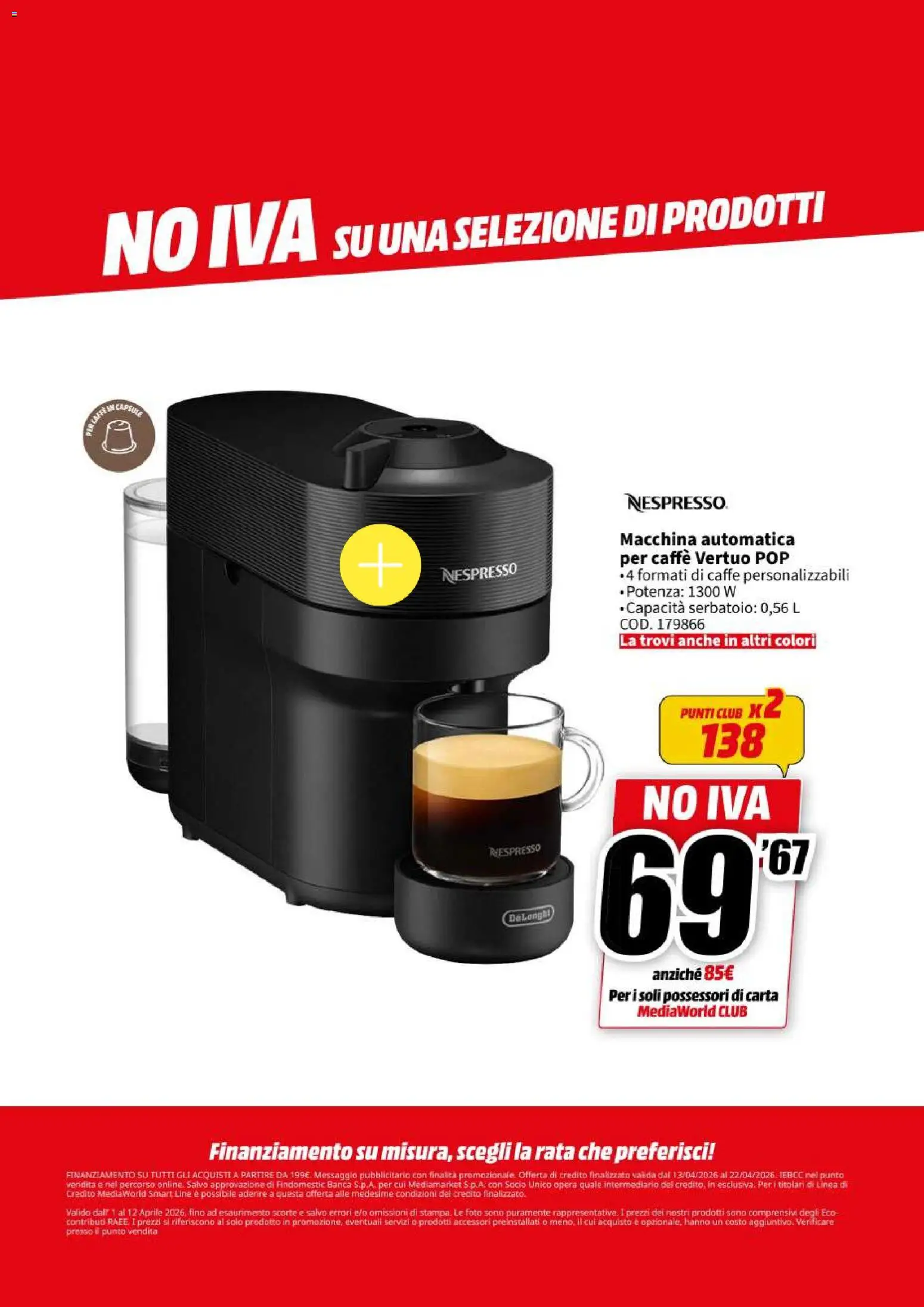 Volantino Media World del 13.04.2026 | Pagina: 54 | Prodotti: Caffè