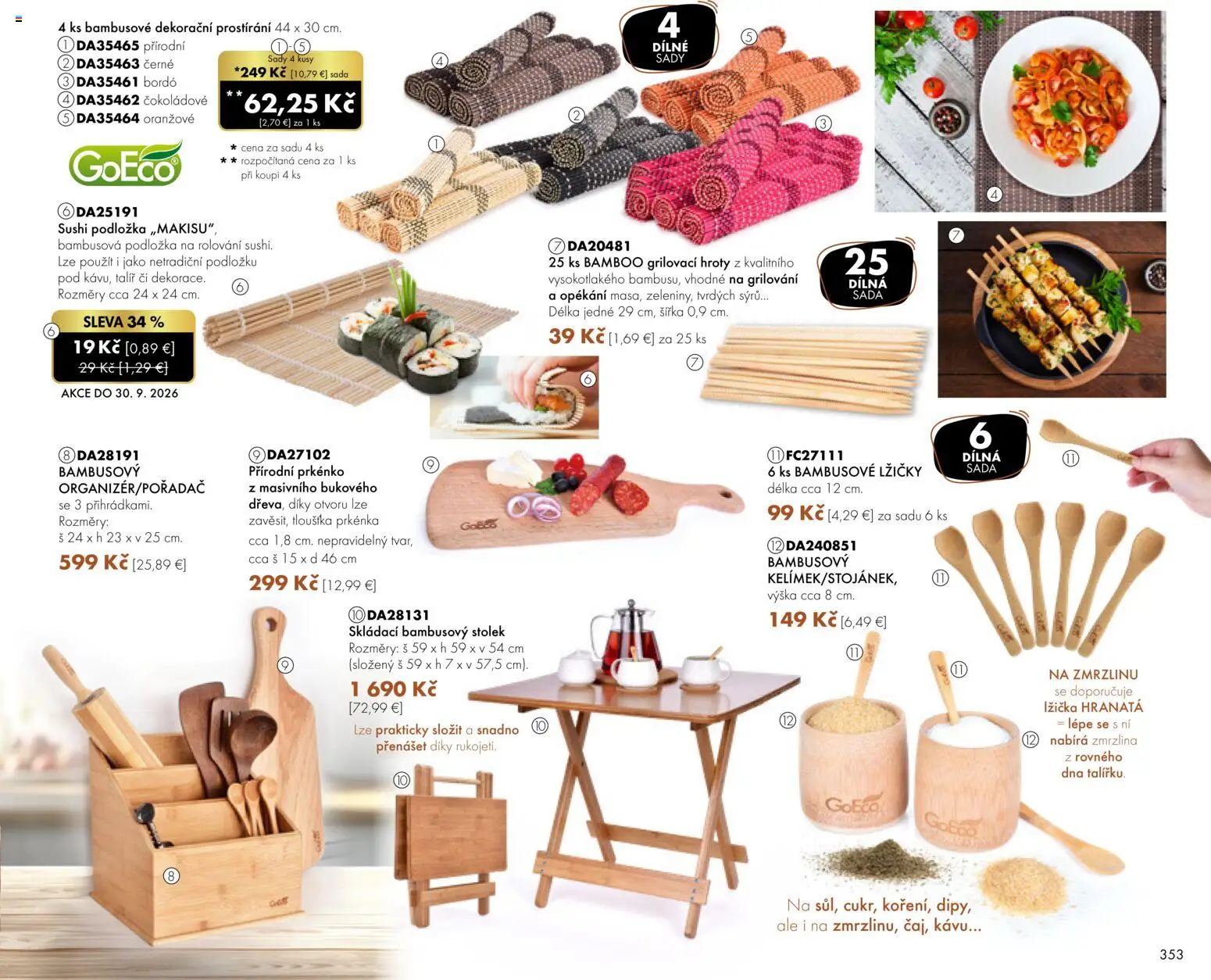Nové Dedra akcie – leták je platný od 01.09.2026 | Strana: 53 | Produkty: Zmrzlina, Sushi