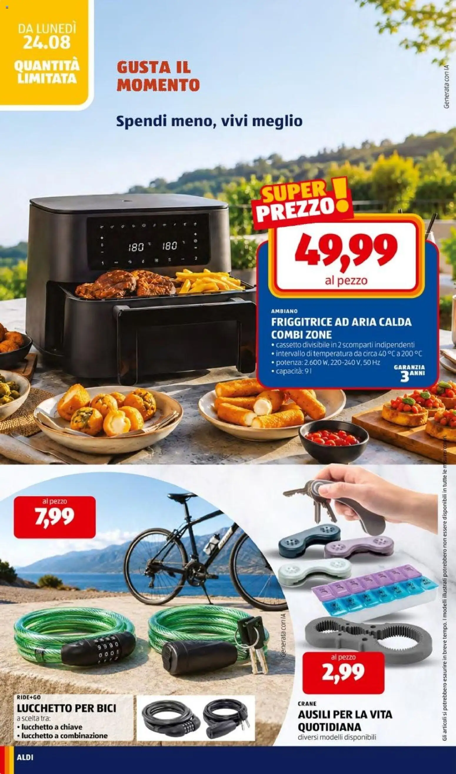 Volantino Aldi del 24/08/2026 | Pagina: 28 | Prodotti: Friggitrice ad aria, Friggitrice