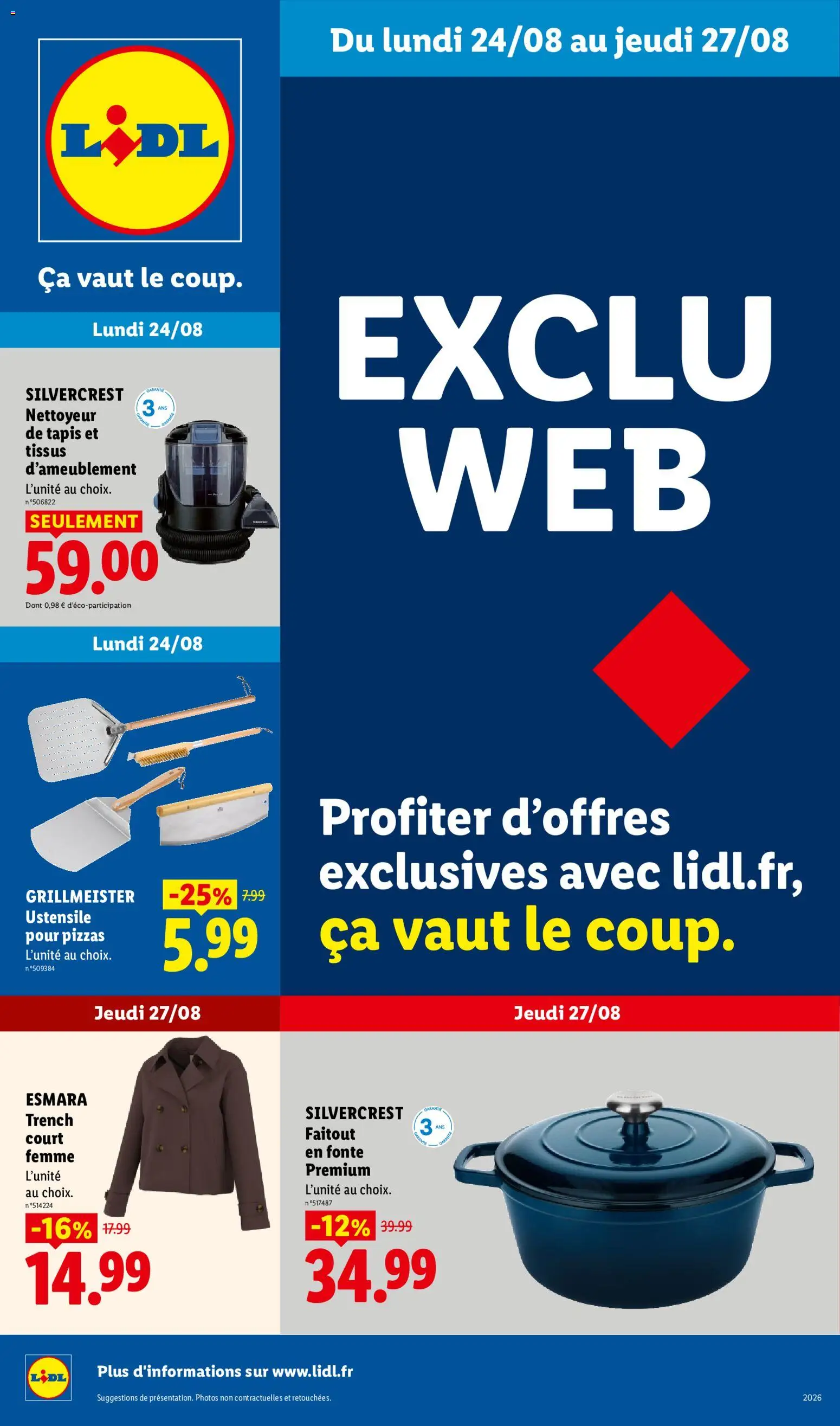 {H1} | Page: 1 | Produits: Faitout en fonte, Silvercrest, Tapis, Pizza