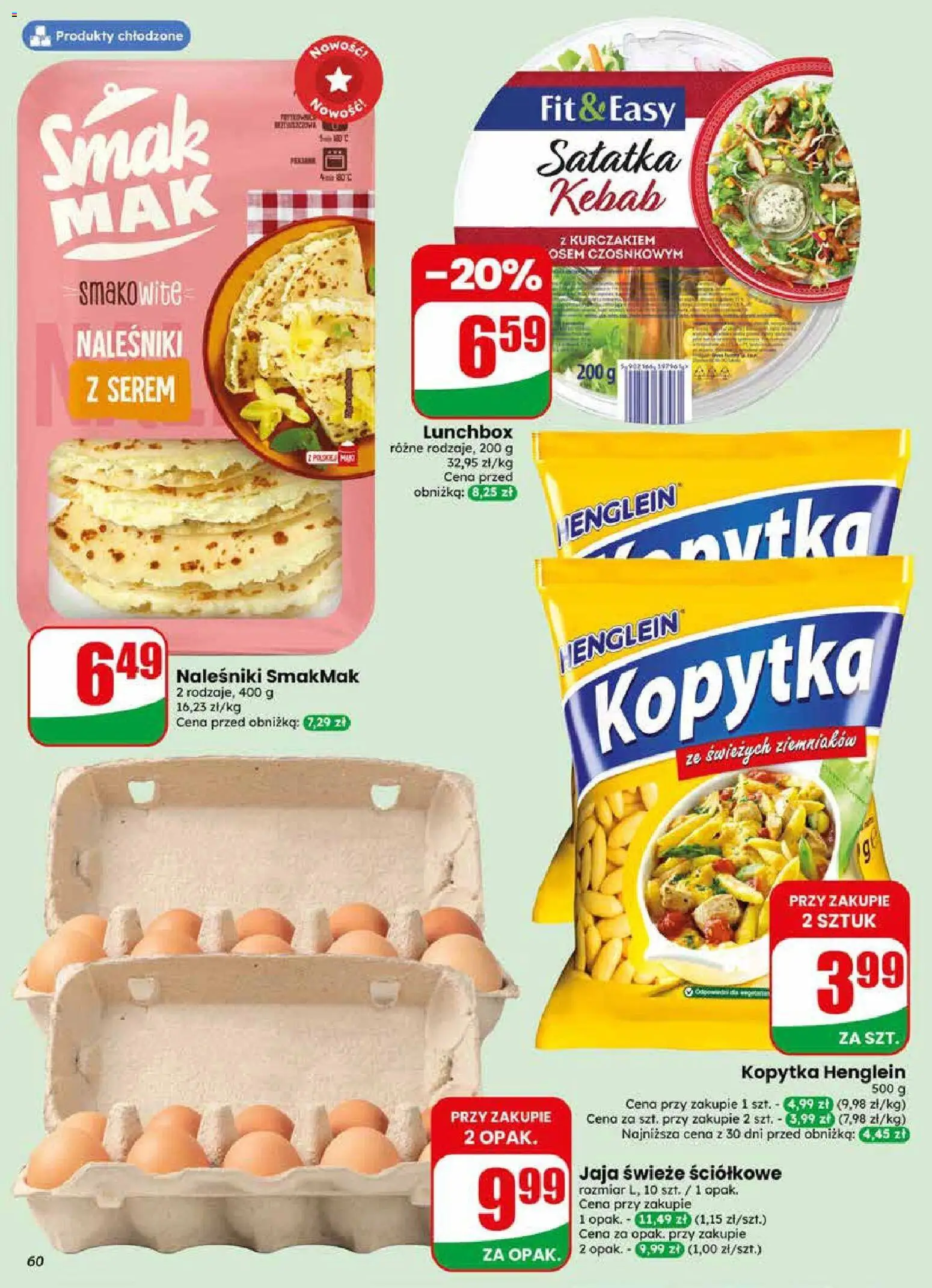 Dino gazetka od 20.05.2026 | Strona: 60 | Produkty: Kebab, Naleśniki, Sałatka, Pancakes