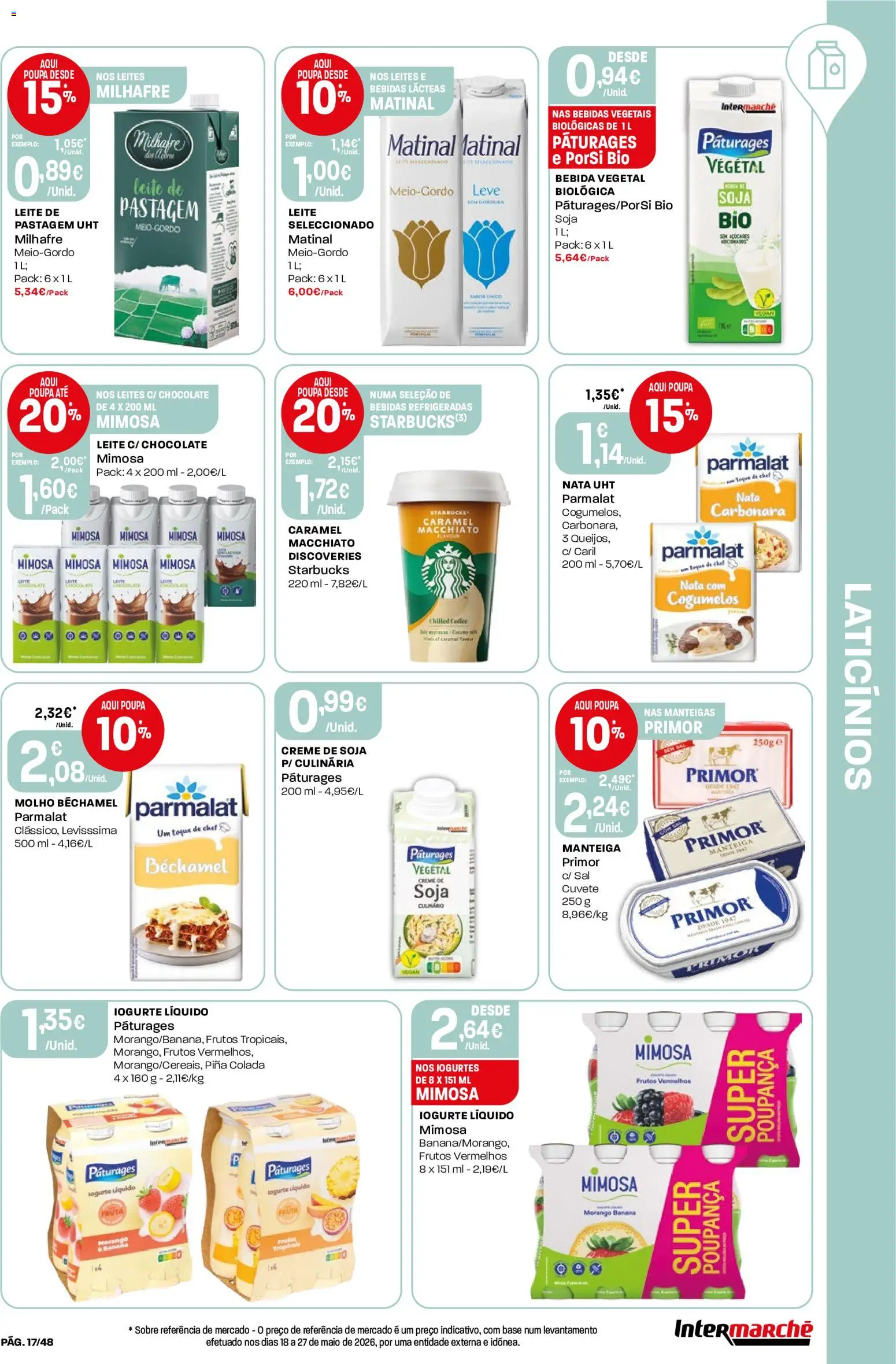 Intermarché folheto │ válido de 02/07/2026 | Página: 17 | Produtos: Sal, Manteiga, Chocolate, Creme