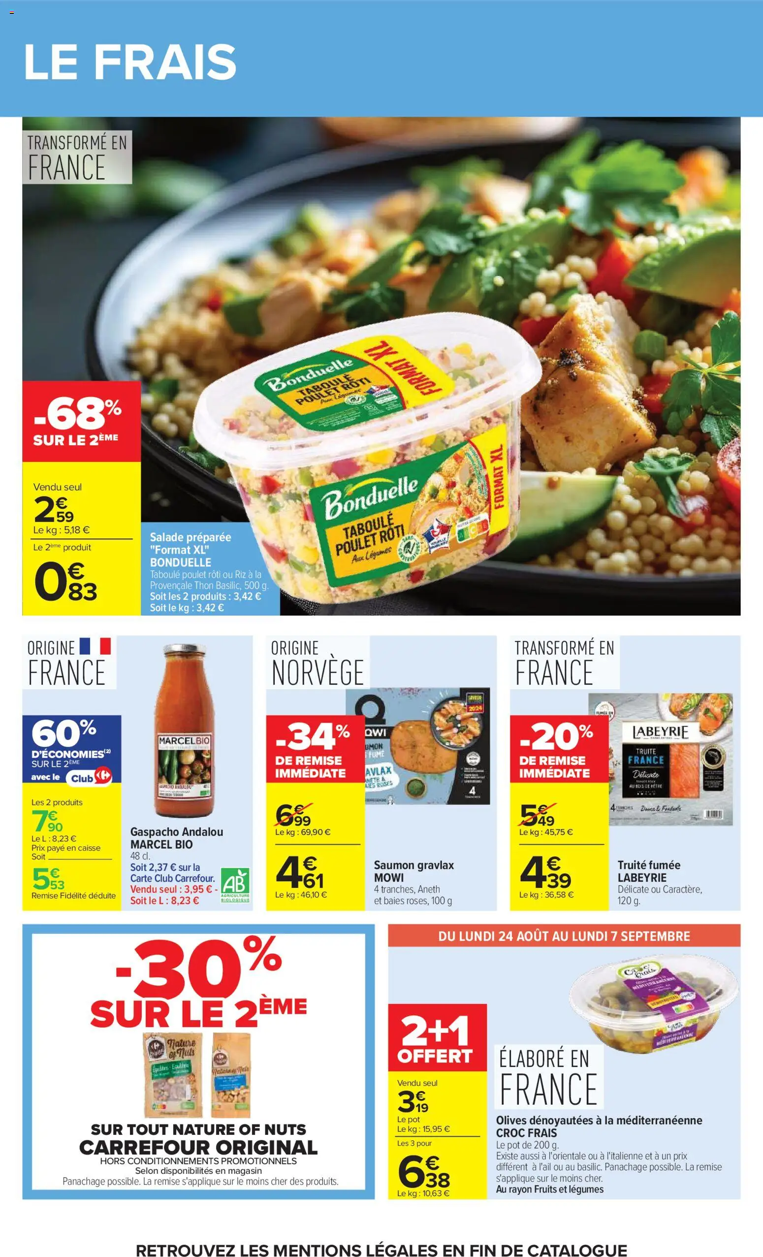 {H1} | Page: 37 | Produits: Truite fumée, Poulet, Poulet rôti, Riz