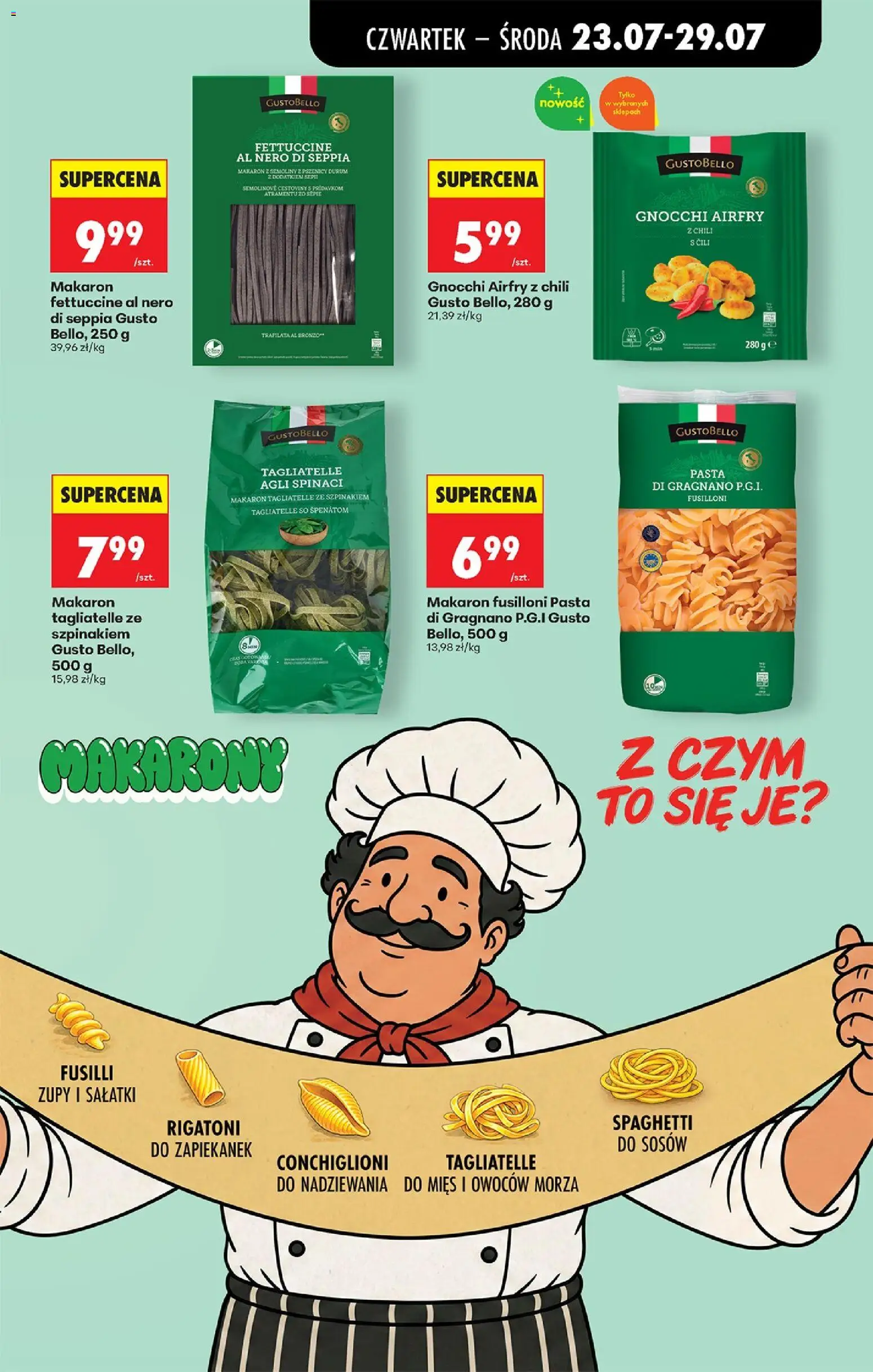 Biedronka Polsko leták - Codziennie niskie ceny od 23.07.2026 | Strana: 61 | Produkty: Gnocchi, Makarony