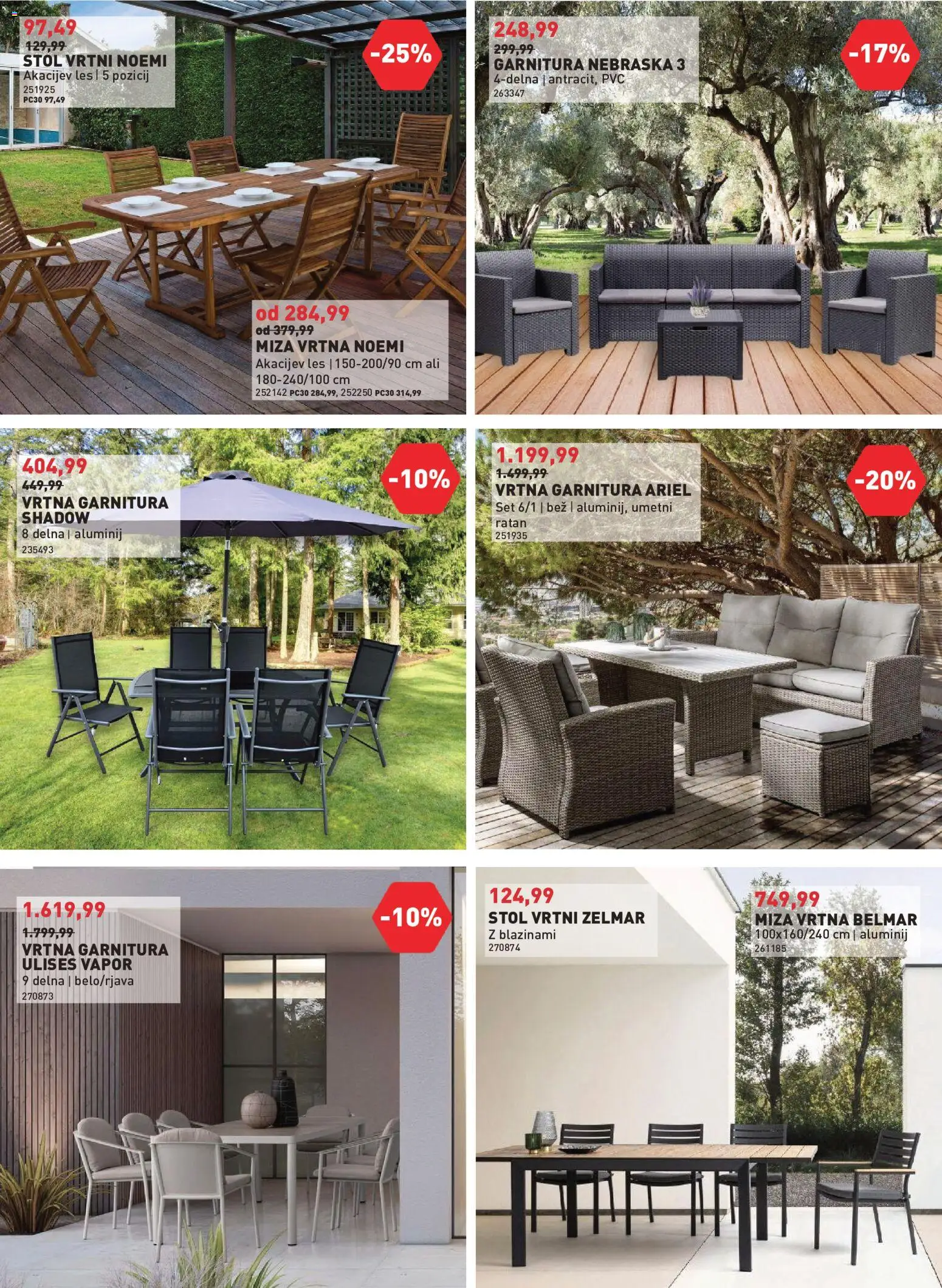 Novi Inpos katalog ponudbe – veljaven od 04.06.2026 | Stran: 6 | Izdelki: Vrtna garnitura, Miza, Stol