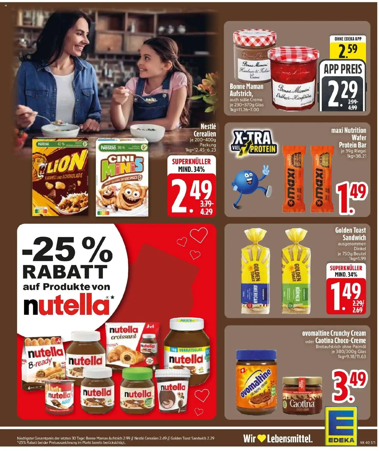 Edeka Prospekt Kirchdorf I.Wald (ab 28.09.2026) » Angebote Online | Seite: 13 | Produkte: Ovomaltine, Creme, Croissant, Bonne maman