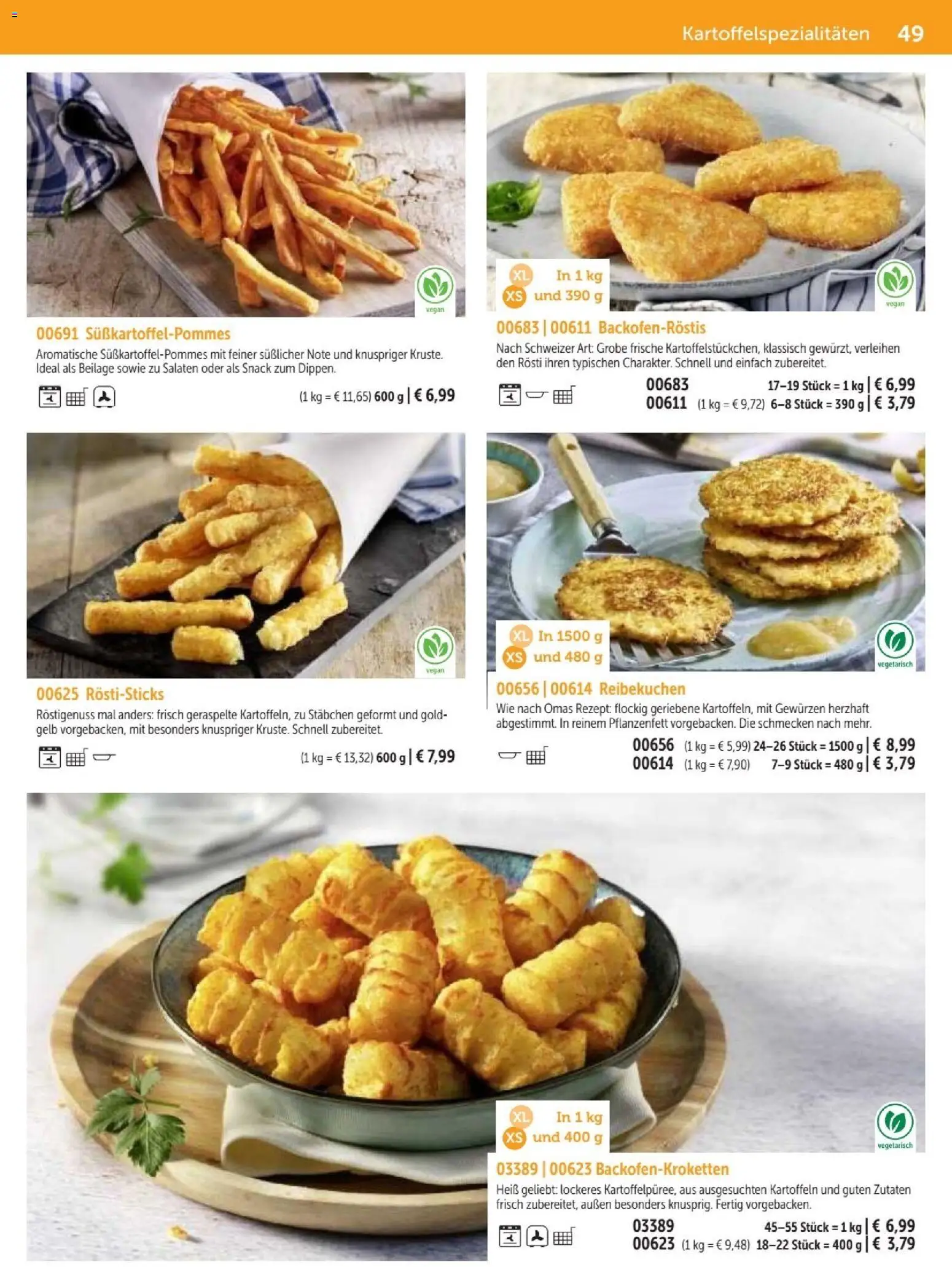 Bofrost Katalog – gültig ab 07.09.2026 | Seite: 49 | Produkte: Kartoffeln