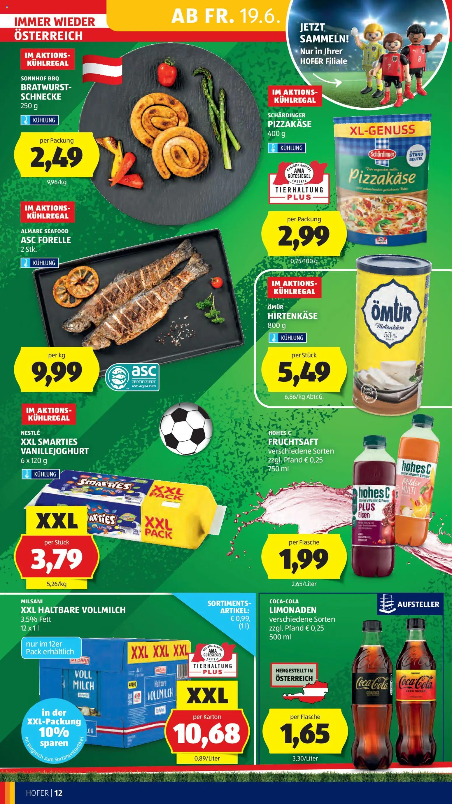 Hofer Flugblatt gültig ab 19.06.2026 | Seite: 16 | Produkte: Milch