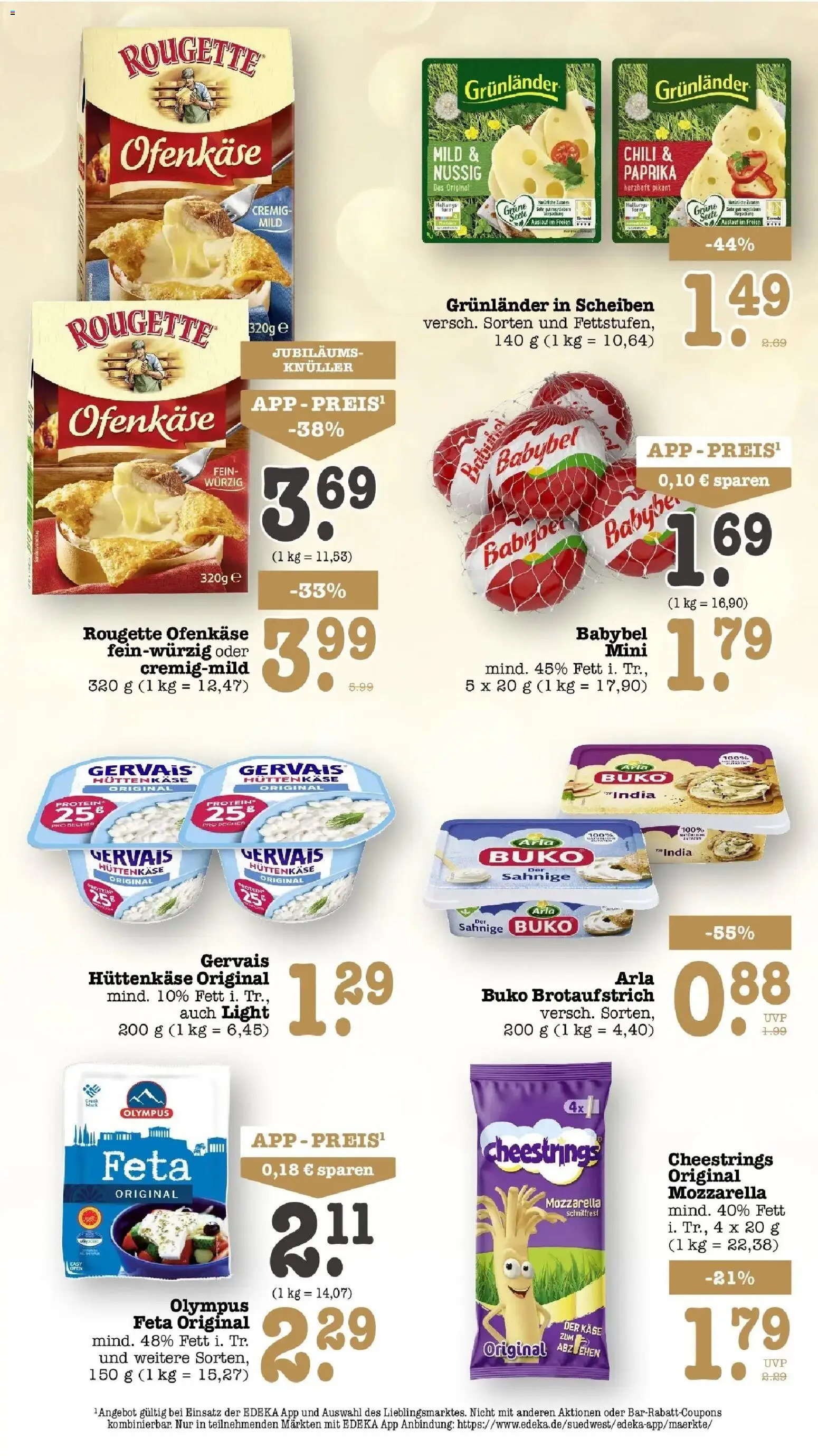 Edeka Prospekt Heidelberg (ab 28.09.2026) » Angebote Online | Seite: 30 | Produkte: Feta, Rougette ofenkase, Paprika, Babybel