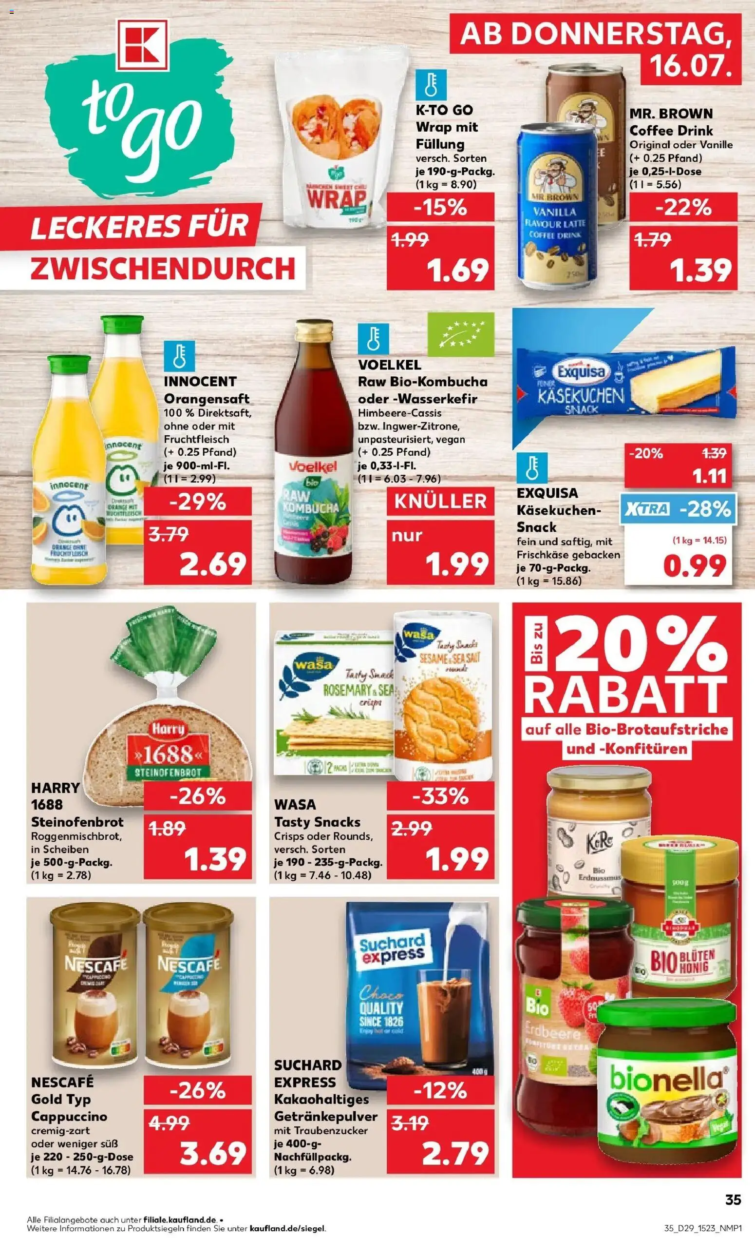 Kaufland Prospekt Meiningen – gültig ab 13.07.2026 | Seite: 44 | Produkte: Nescafe, Orangensaft, Exquisa, Nescafe gold