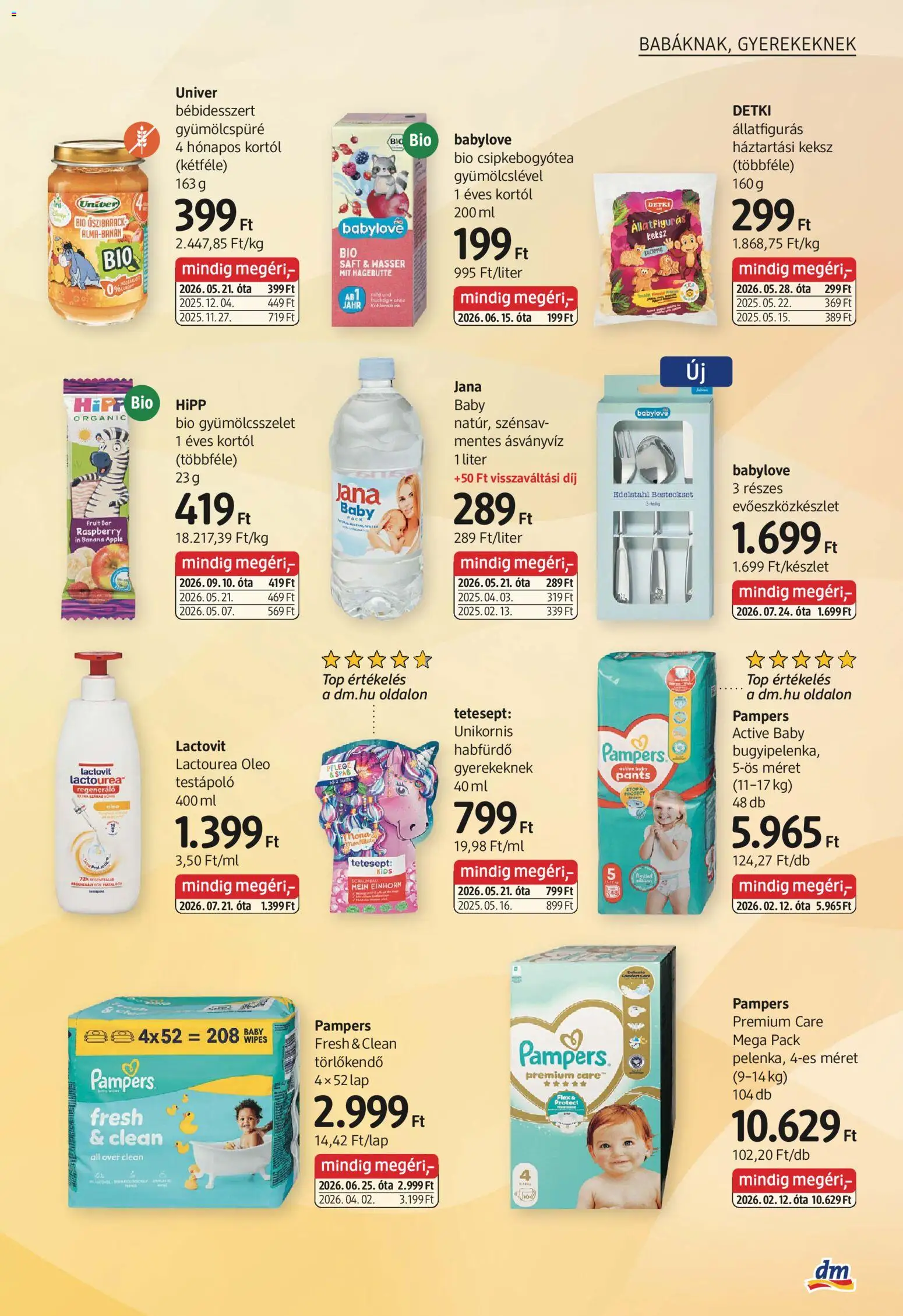 DM Drogerie Markt akciós ujság - amely érvényes a következő dátumtól: 2026.10.29. | Oldal: 19 | Termékek: Őszibarack, Pampers, Testápoló, Keksz