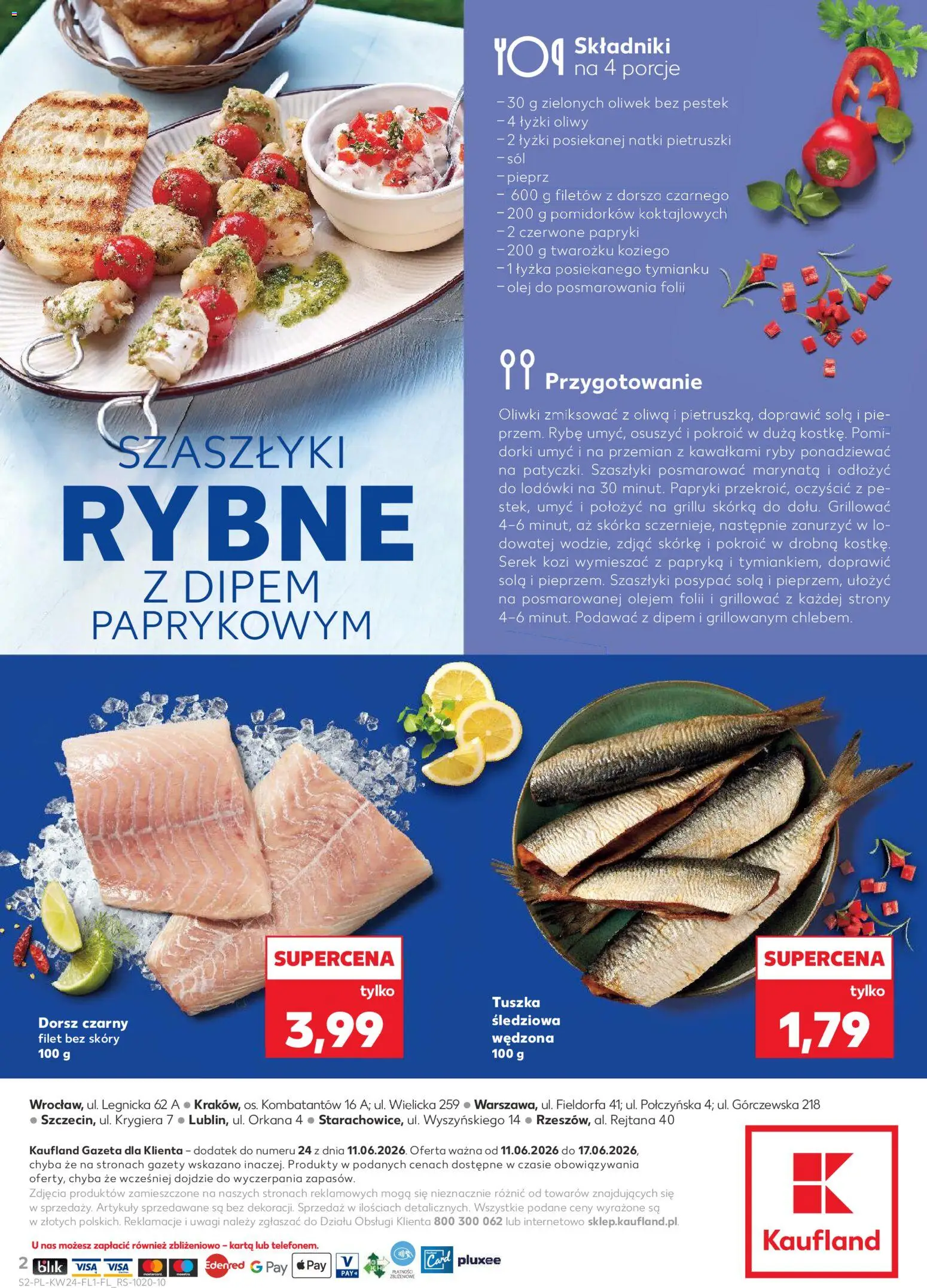 Kaufland Polsko leták - Jest fresz od 11.06.2026 | Strana: 2 | Produkty: Olej, Ryby, Filet