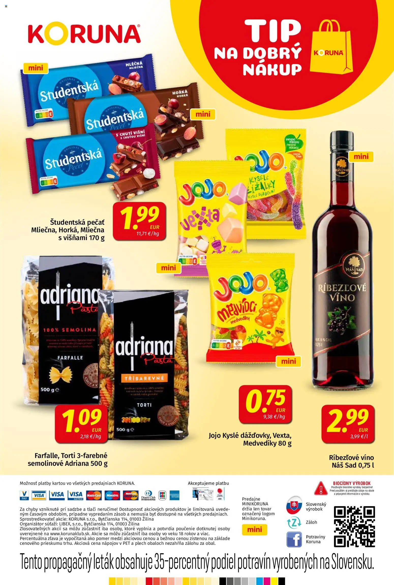 Nové Koruna akcie – leták je platný od 31.07.2026 | Strana: 24 | Produkty: Víno, Ríbezľové víno, Študentská pečať
