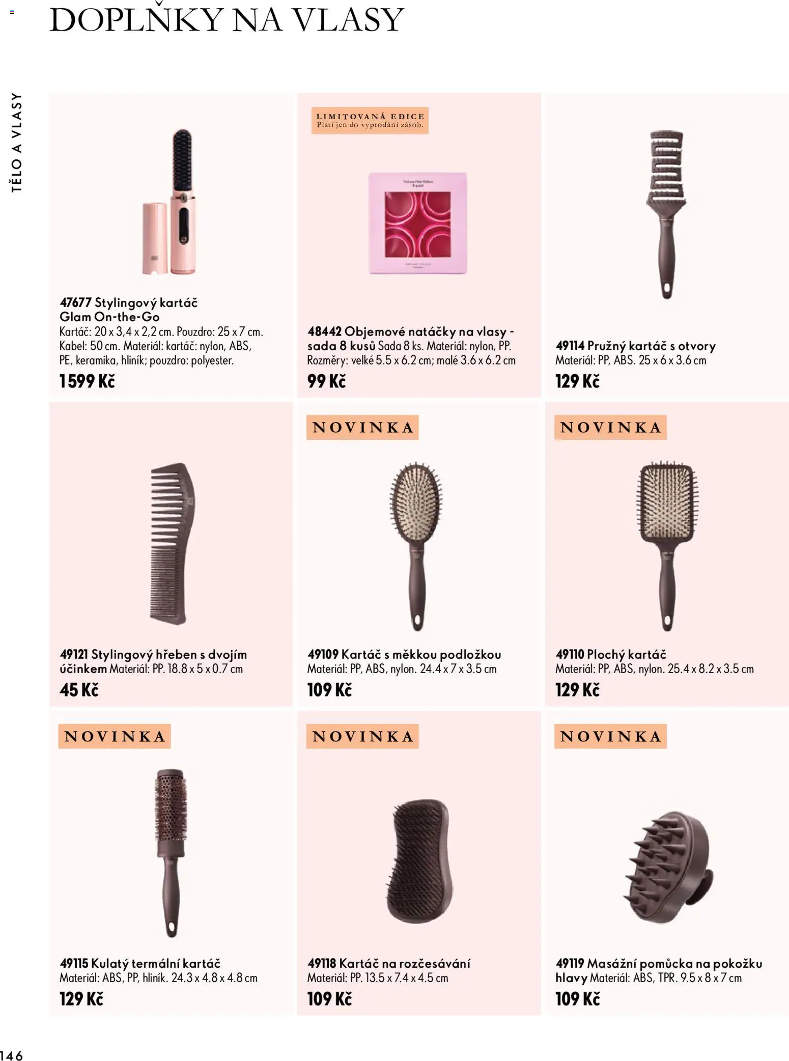 Oriflame katalog Novage+ Proceuticals od 30.09.2026 | Strana: 146 | Produkty: Natáčky, Kabel, Pouzdro, Hřeben