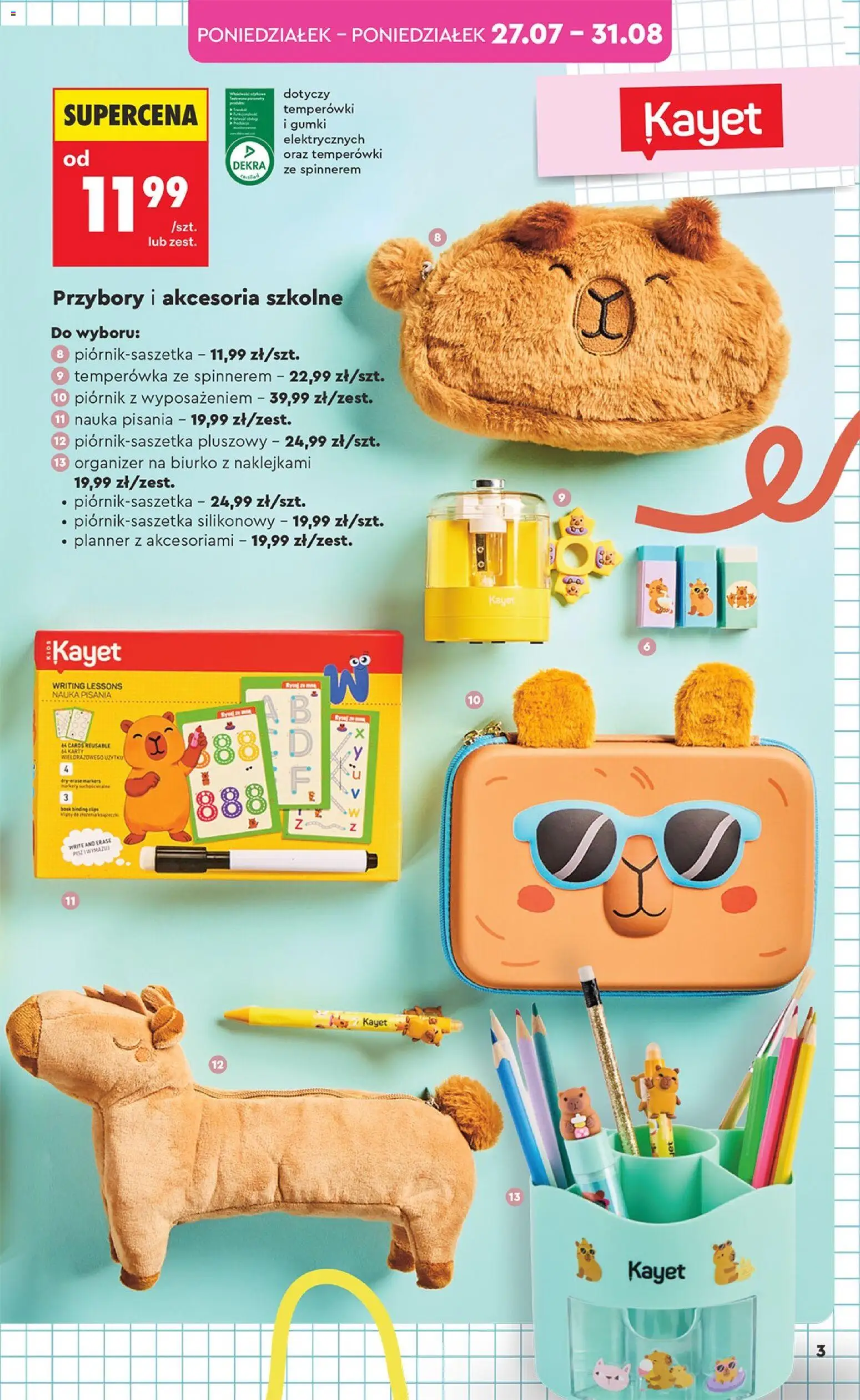 Biedronka Polsko leták - Hity i inspiracje od 27.07.2026 | Strana: 7 | Produkty: Organizér, Karty