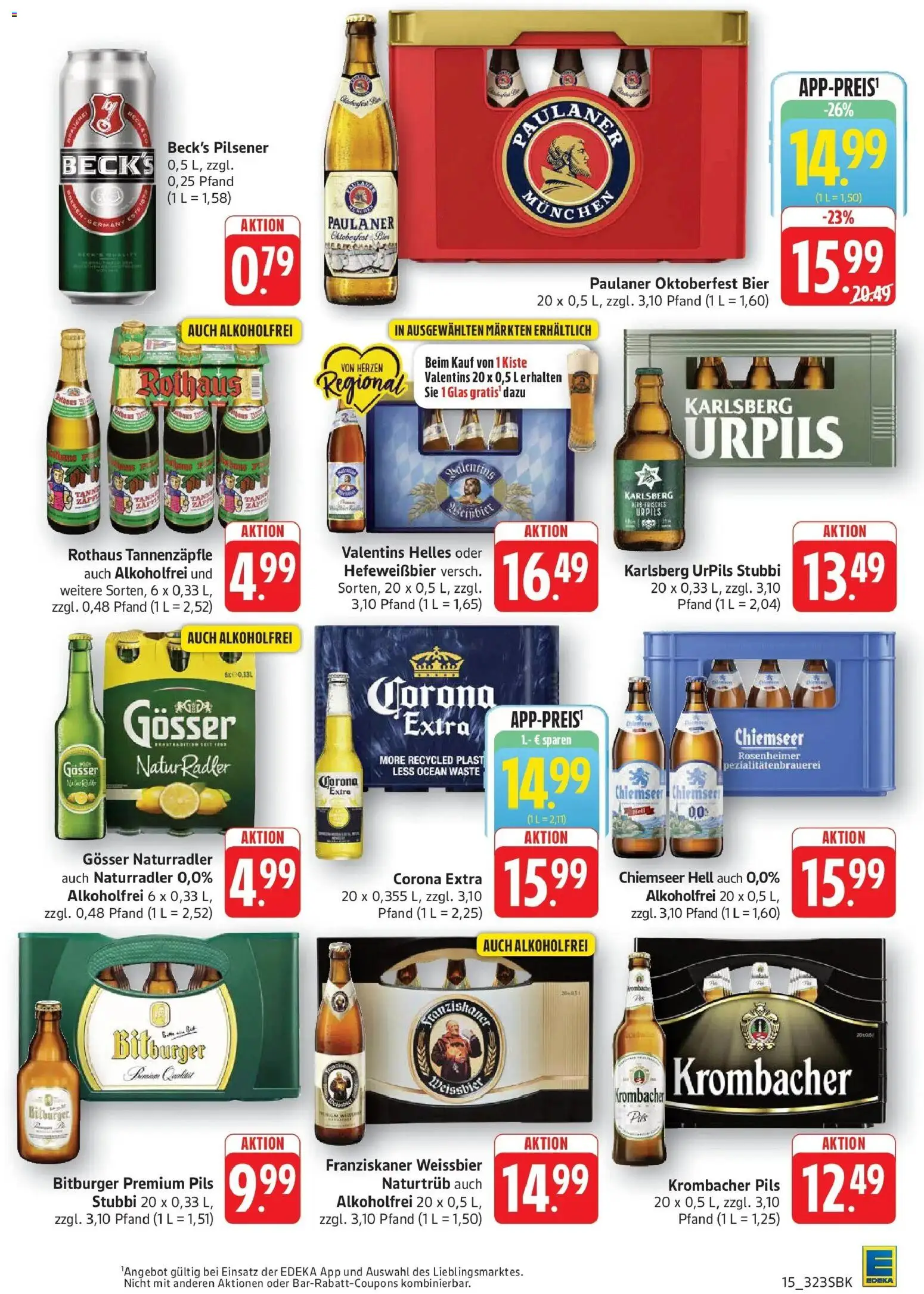 Edeka Prospekt Bad Bergzabern (ab 14.09.2026) » Angebote Online | Seite: 15 | Produkte: Franziskaner, Pils, Krombacher, Paulaner