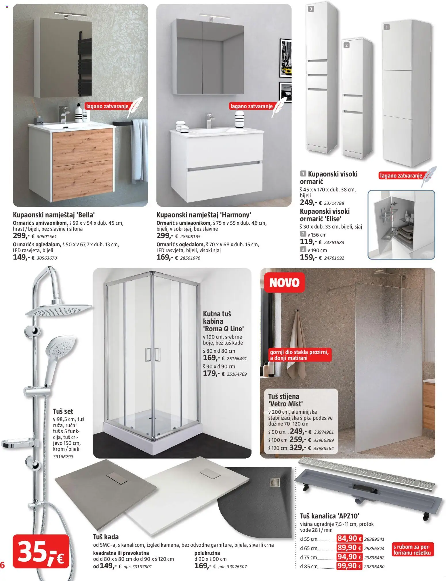 Bauhaus katalog | vrijedi od 29.07.2026 | Stranica: 6 | Proizvodi: Tuš, Tuš kabina, Tuš set