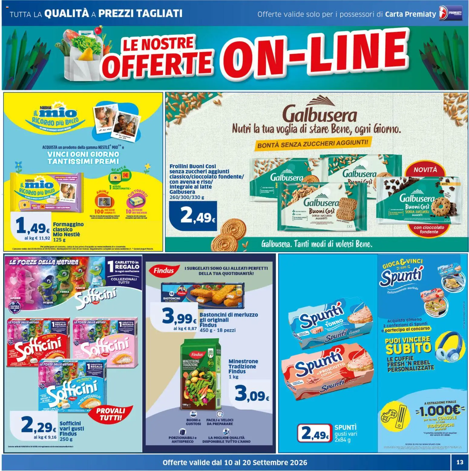 Volantino SIGMA del 10/09/2026 | Pagina: 13 | Prodotti: Yogurt, Tonno, Cuffie, Terra