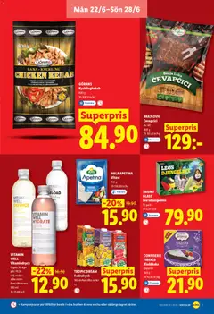 Lidl erbjudanden - Förhandsvisning av reklamblad från butik Lidl aktuell från 22.06.2026 | Sida: 7 | Produkter: Kladdkaka, Äpple, Nötkött, Glass
