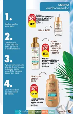 Pré-visualização Pingo Doce Catálogo de solares 2026 válido de 24/03/2026 | Página: 23 | Produtos: Autobronzeador, Bronzer, Óleo, Coco