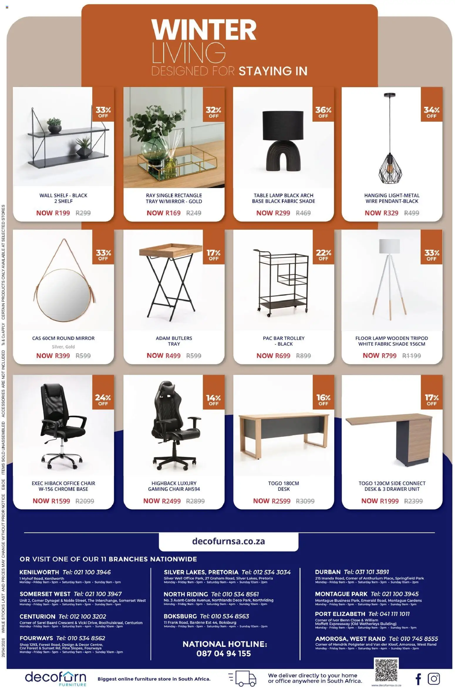New Decofurn catalogue – valid from 12.05.2026 | Page: 4 | Products: Tray, Arch, Chair, Mirror