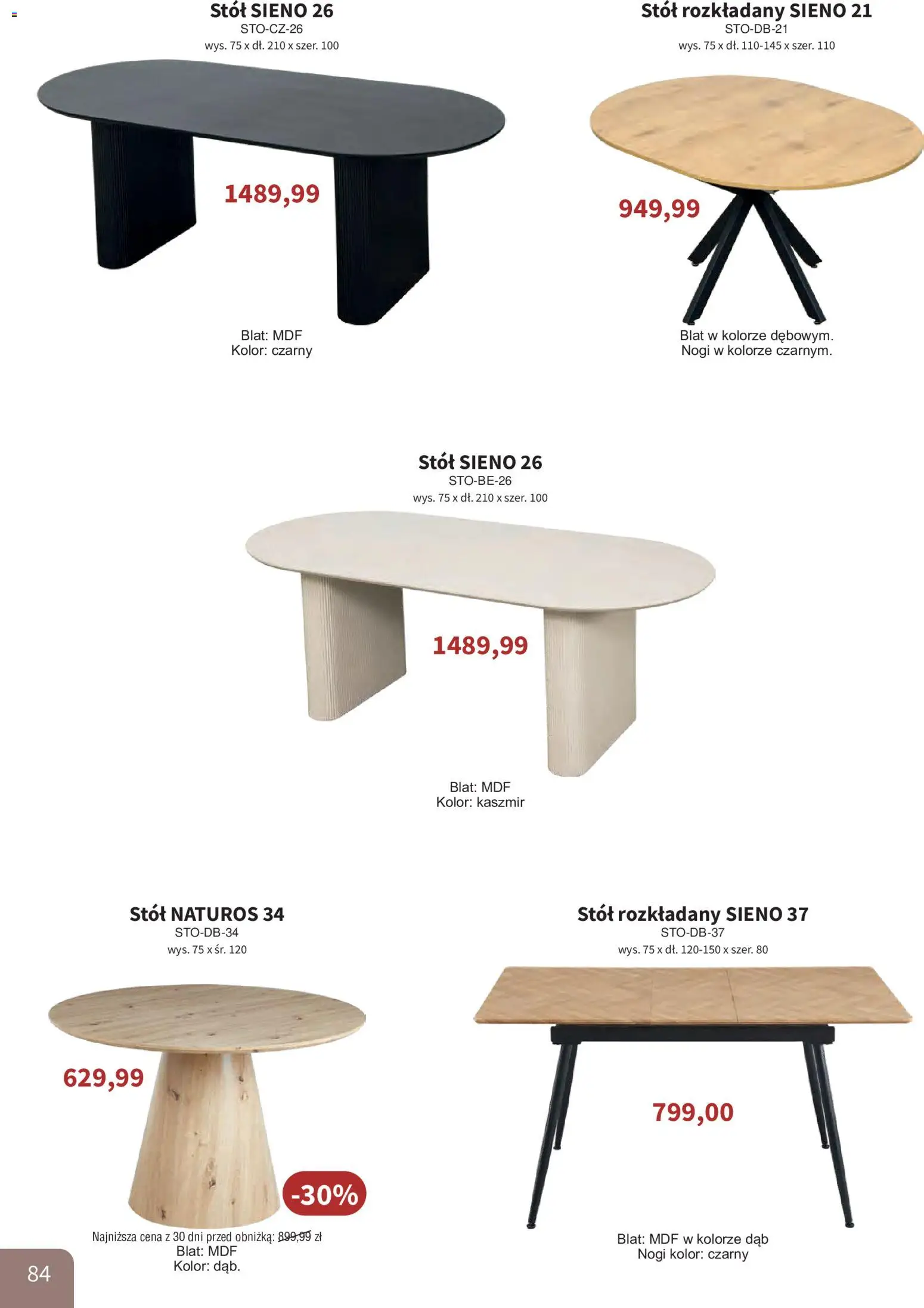 Bodzio Katalog od 01.10.2026 | Strona: 84 | Produkty: Stół