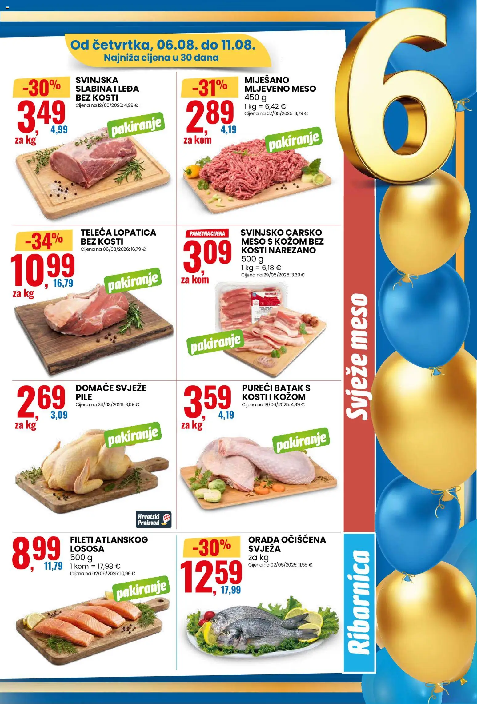 Eurospin katalog | vrijedi od 06.08.2026 | Stranica: 3 | Proizvodi: Carsko meso, Meso, Mljeveno meso, Lopatica