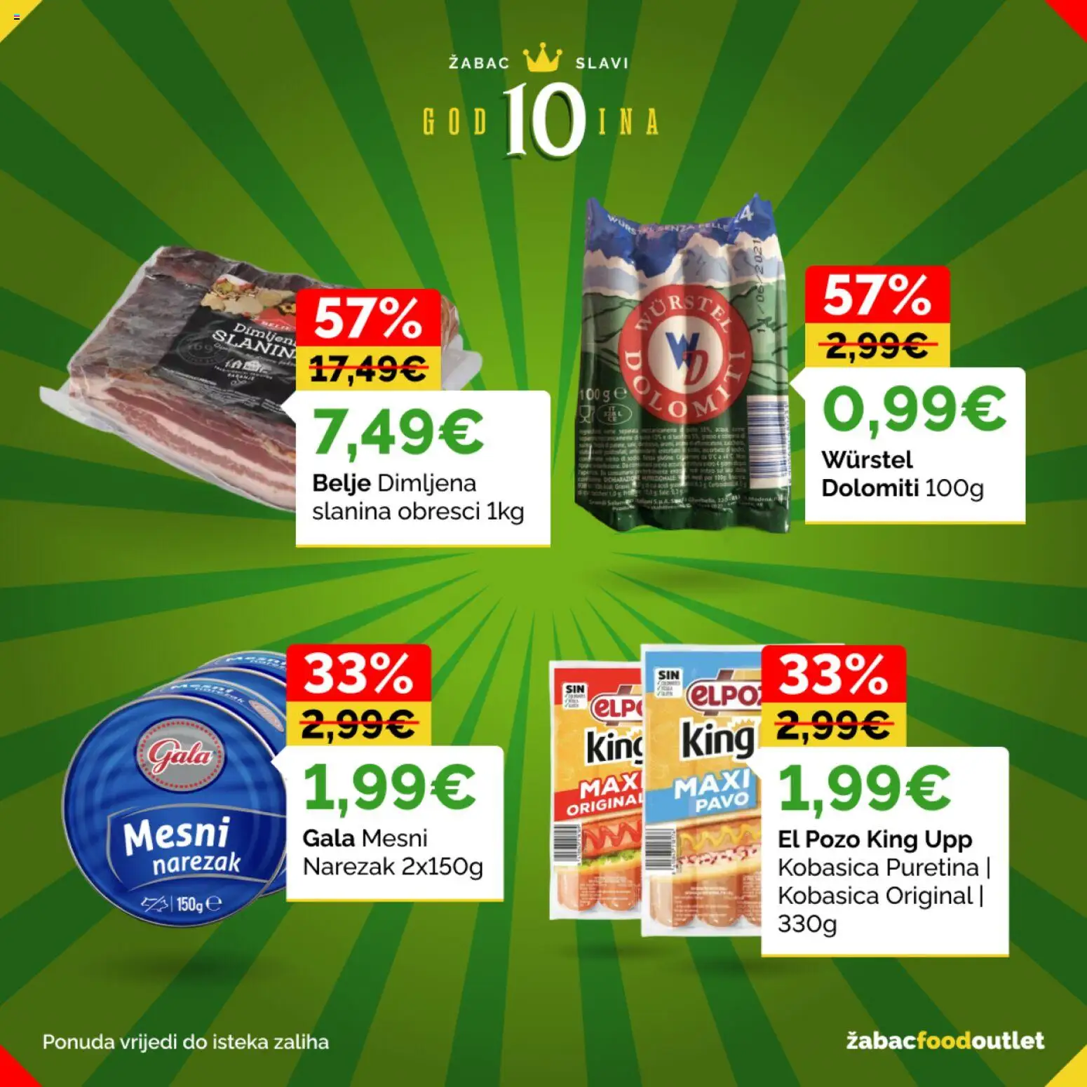 Žabac katalog | vrijedi od 03.08.2026 | Stranica: 8 | Proizvodi: Puretina, Narezak, Slanina, Kobasica