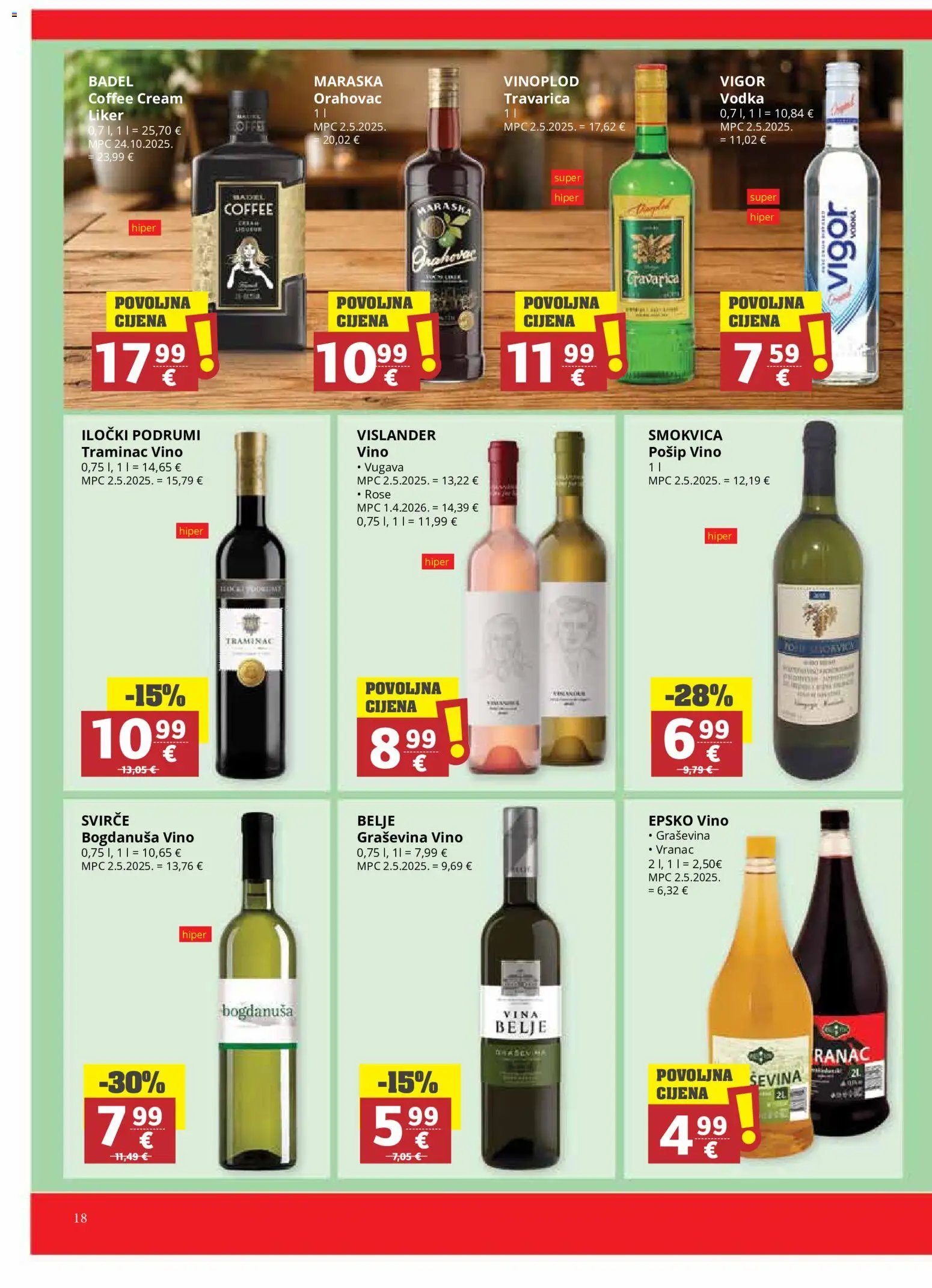 Ribola katalog | vrijedi od 27.05.2026 | Stranica: 18 | Proizvodi: Travarica, Vino, Liker, Vodka