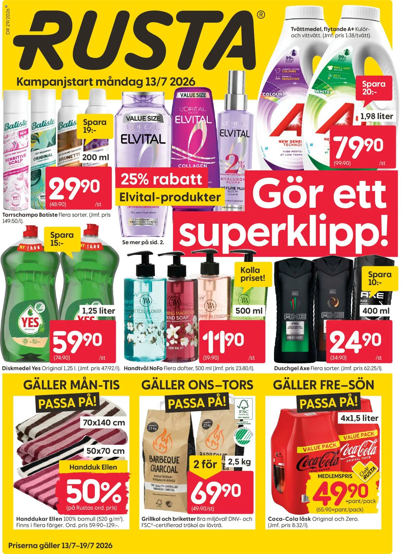 Rusta reklamblad aktuell från 13/07/2026 | Sida: 1
