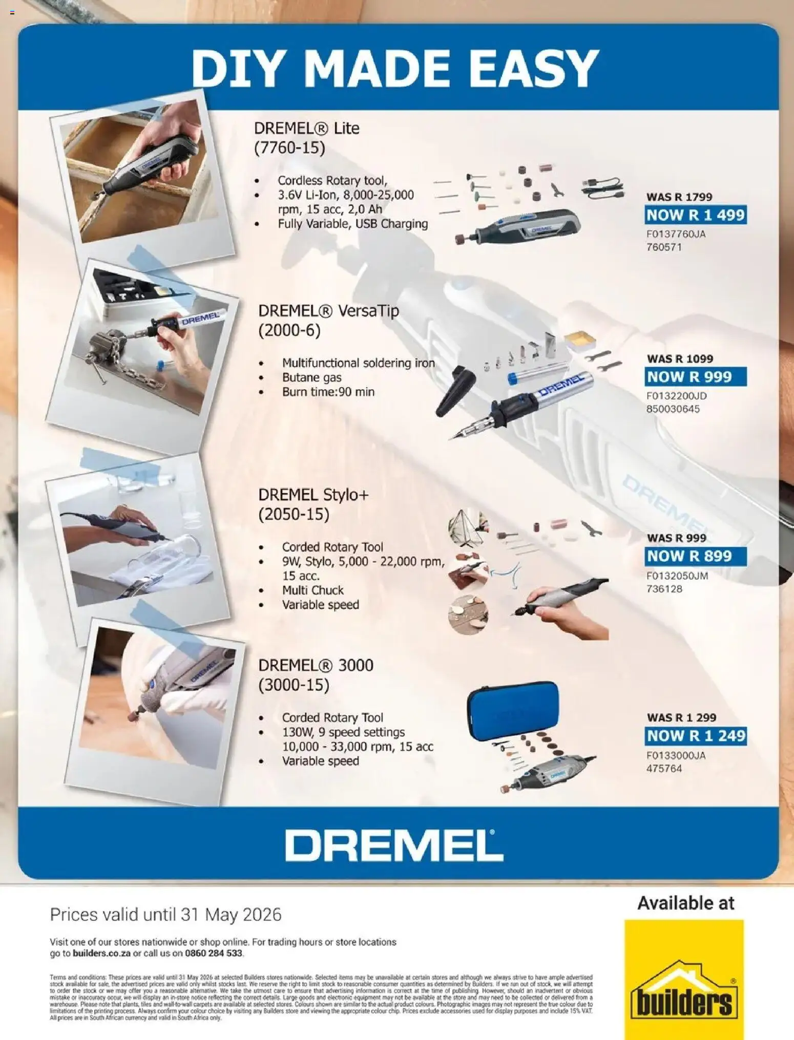 New Builders catalogue – valid from 19.01.2026 | Page: 4 | Products: USB, Iron, Stock