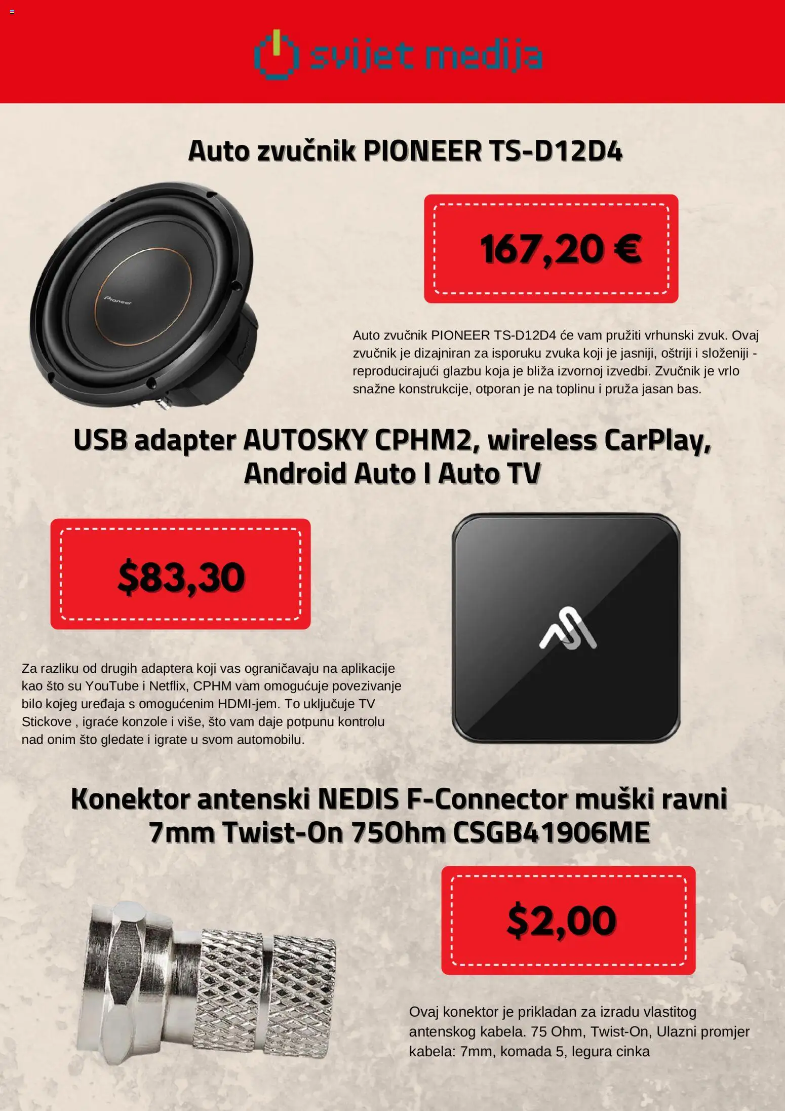 Svijet medija katalog | vrijedi od 01.10.2026 | Stranica: 2 | Proizvodi: Konektor, Adapter, Zvučnik, USB