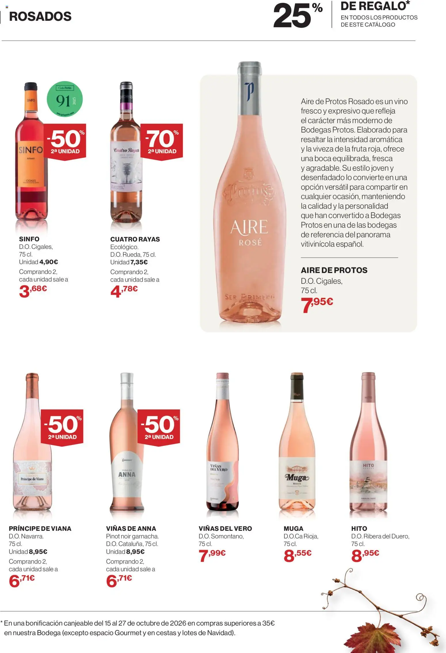 Hipercor - Bodega octubre 26 │ válido desde el 01/10/2026 | Página: 21 | Productos: Fruta, Vino