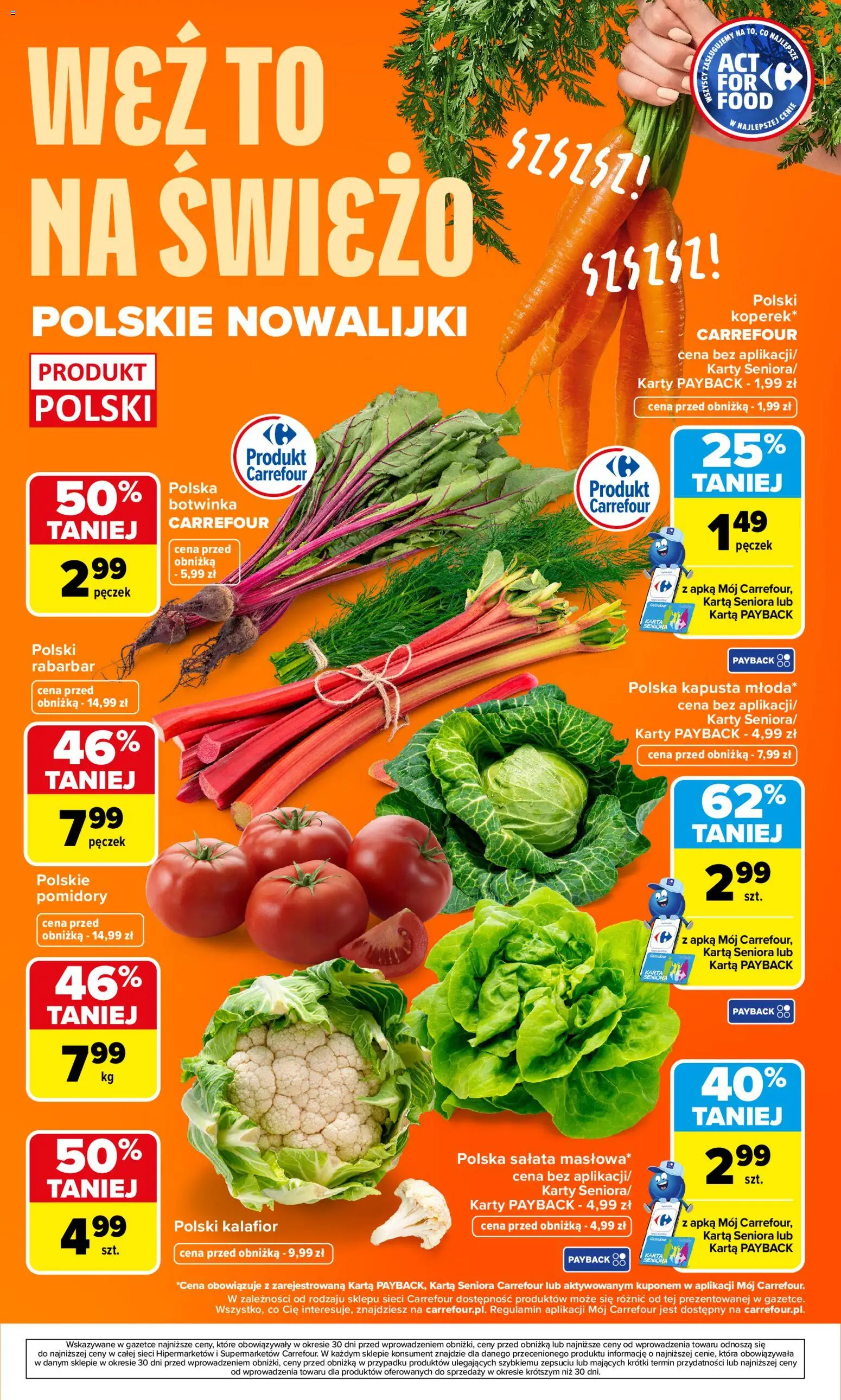 Carrefour gazetka - Weź to na świeżo od 25.05.2026 | Strona: 6 | Produkty: Kapusta, Karta, Kalafior, Botwinka