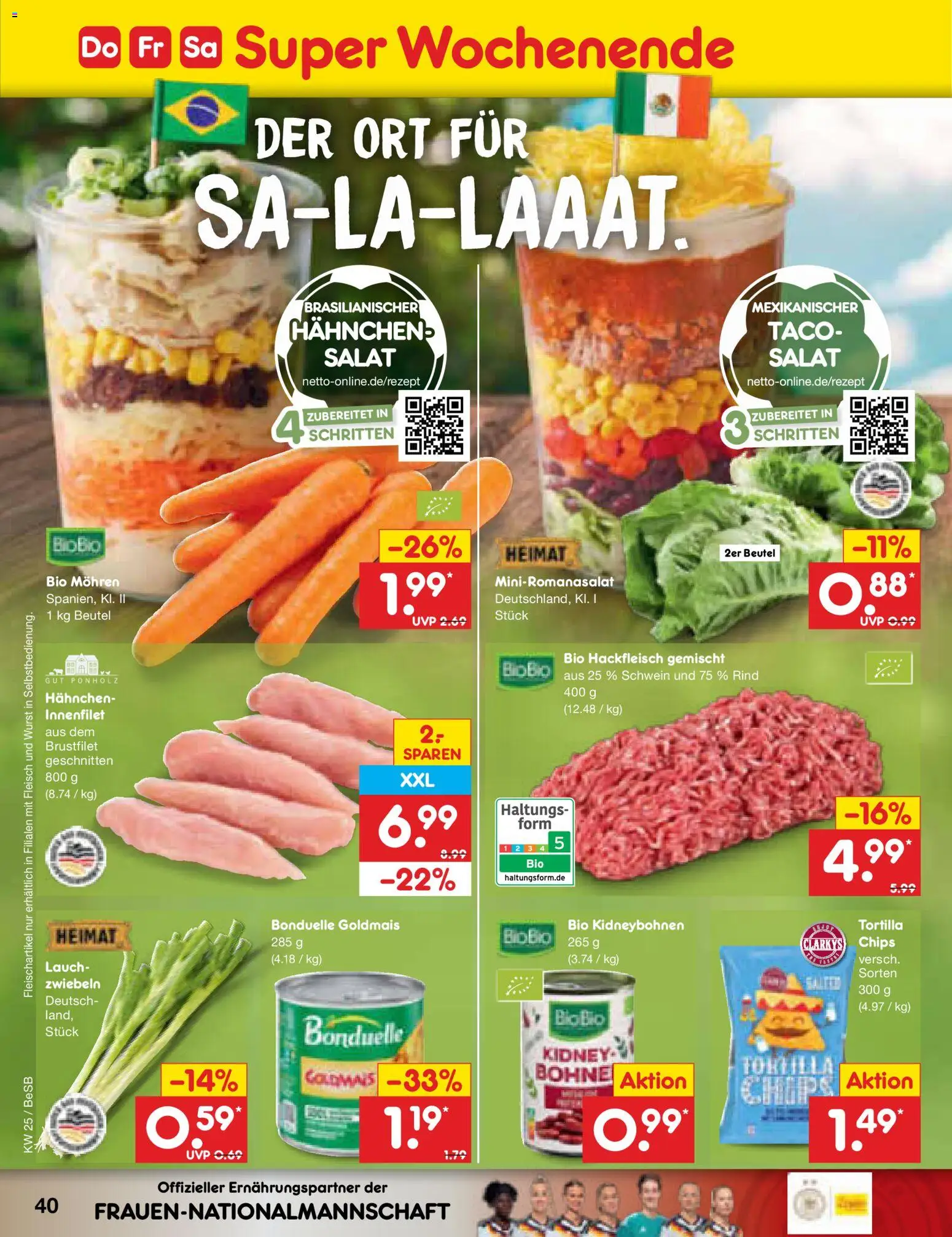 Netto Marken-Discount Prospekt – gültig ab 15.06.2026 | Seite: 52 | Produkte: Hahnchen, Wurst, Chips, Salat