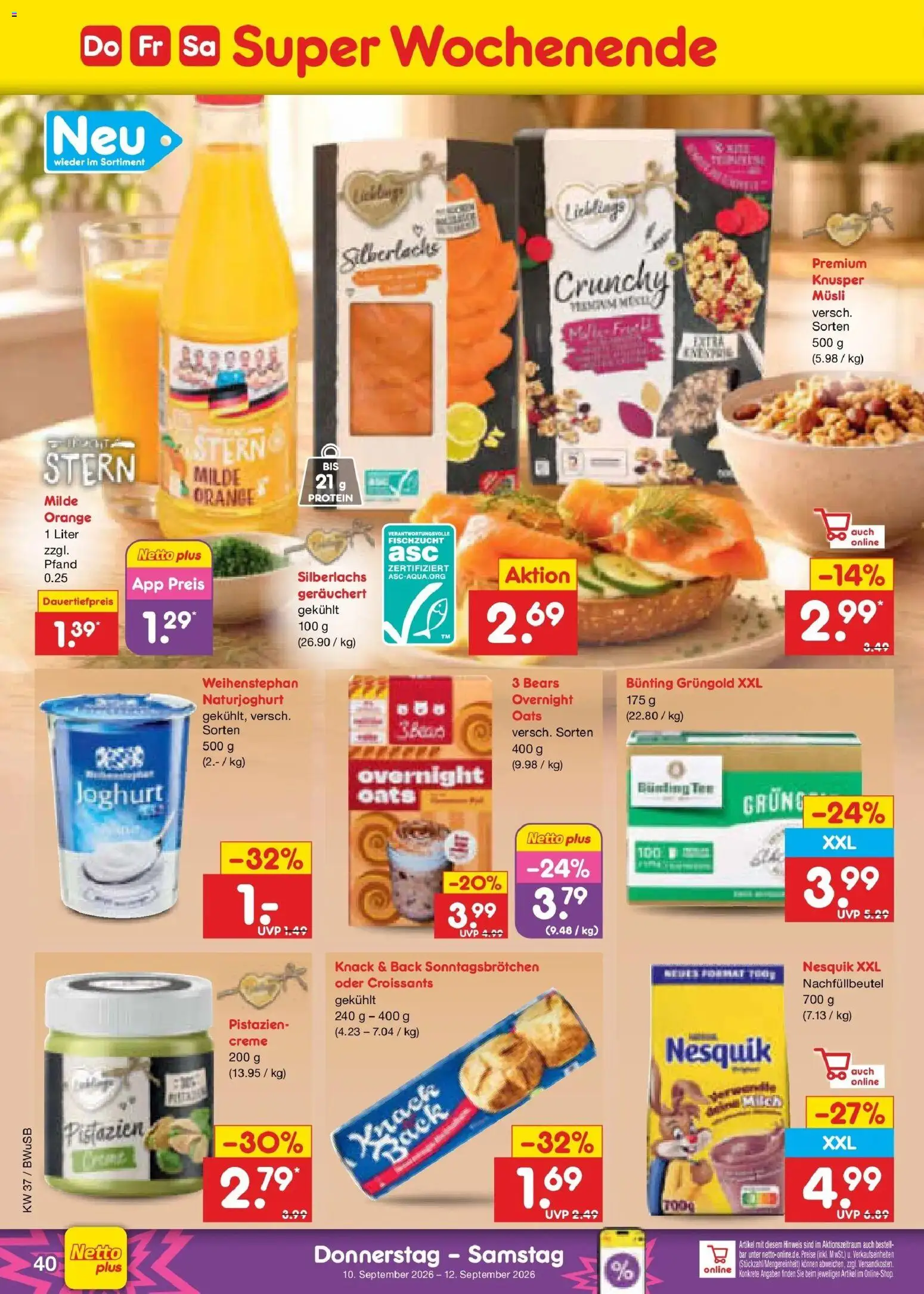 Netto Marken-Discount Prospekt Bielefeld – gültig ab 07.09.2026 | Seite: 58 | Produkte: Musli, Nesquik, Milch, Joghurt