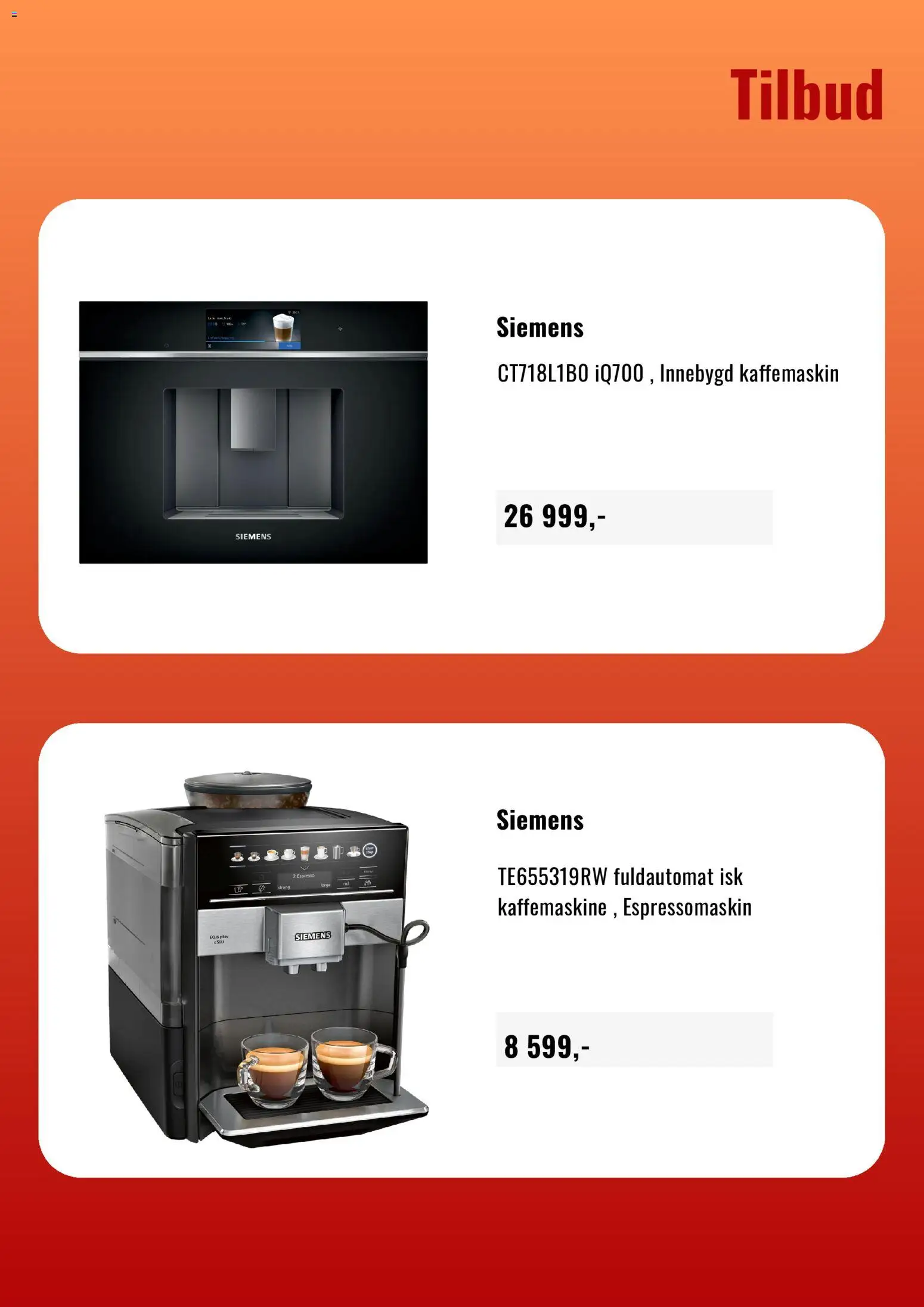 {H1} | Side: 5 | Produkter: Espressomaskin, Kaffemaskin