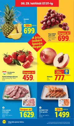 Mag nélküli piros szőlő, 500 g / csomag; 1 kg = 1398 Ft - amely érvényes a következő dátumtól: 2026.06.25. | Oldal: 60