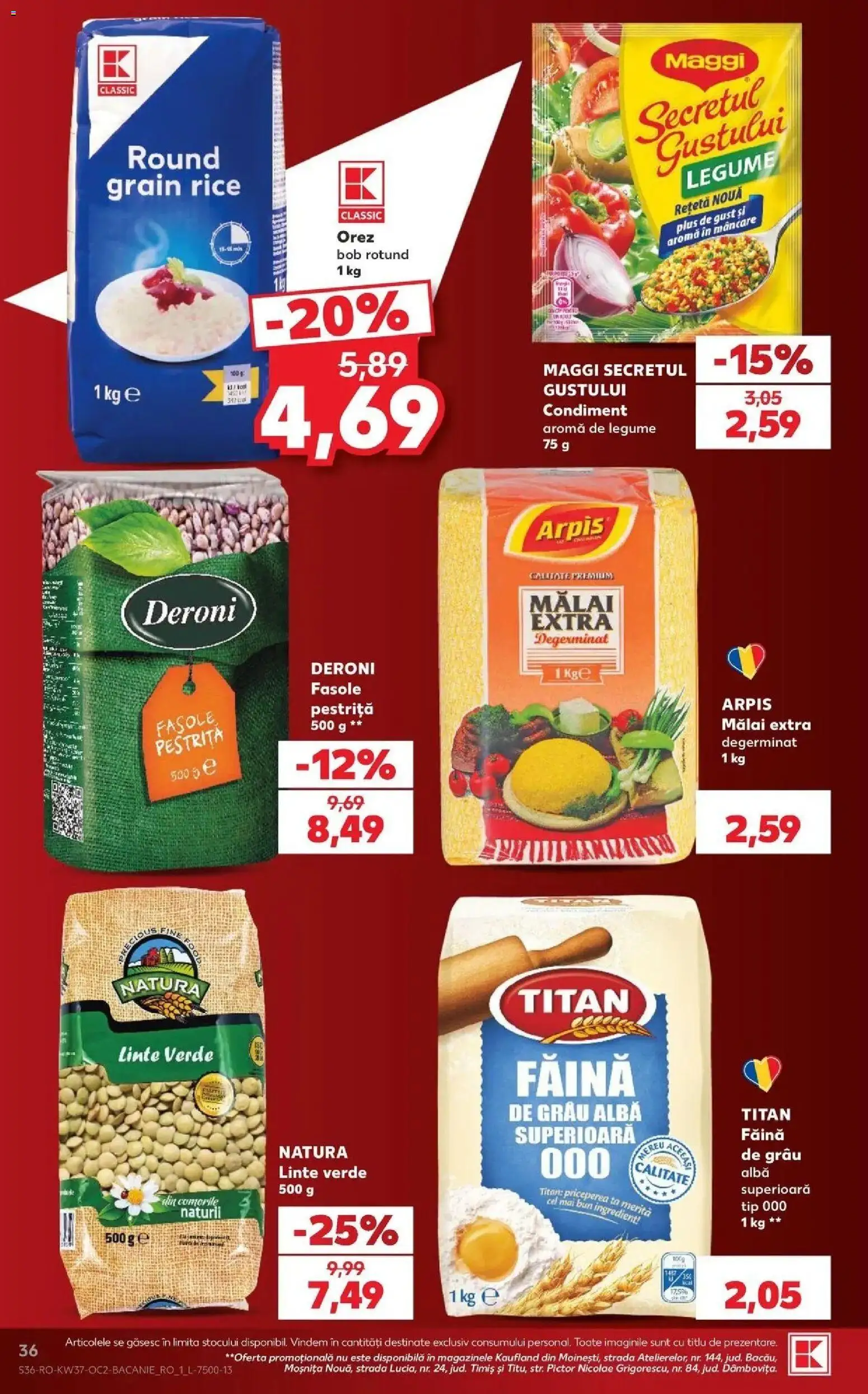 Kaufland Viseu de Sus 09.09.2026 - Revista si Oferta | Pagină: 36 | Produse: Orez, Mălai, Tip, Plus