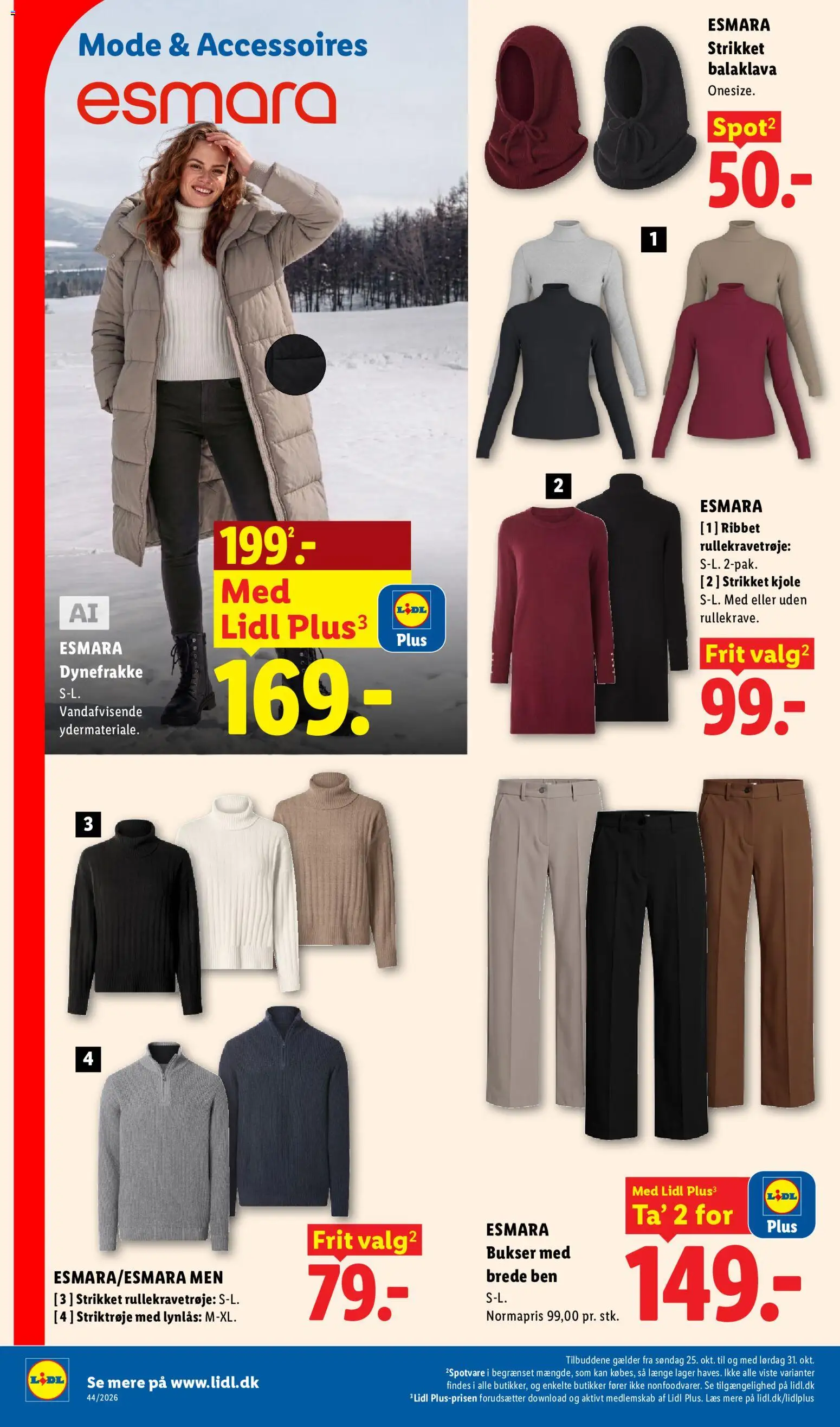 Lidl tilbudsavis – gyldig fra 25/10/2026 | Side: 4 | Produkter: Sweater, Bukser, Kjole, Søm
