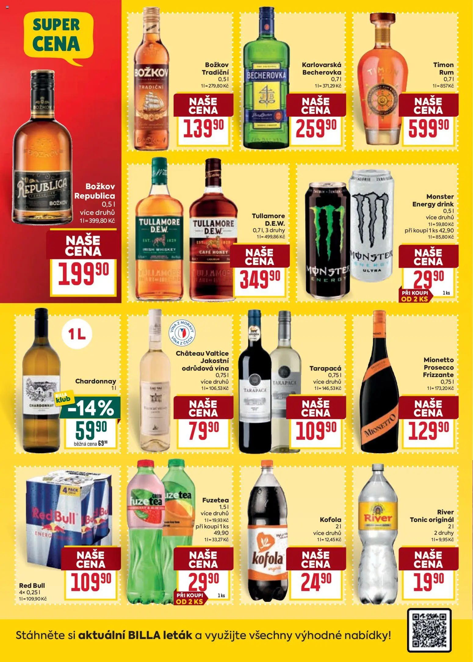 Billa Velký leták od 19.08.2026 | Strana: 24 | Produkty: Monster, Prosecco, Božkov, Energy drink