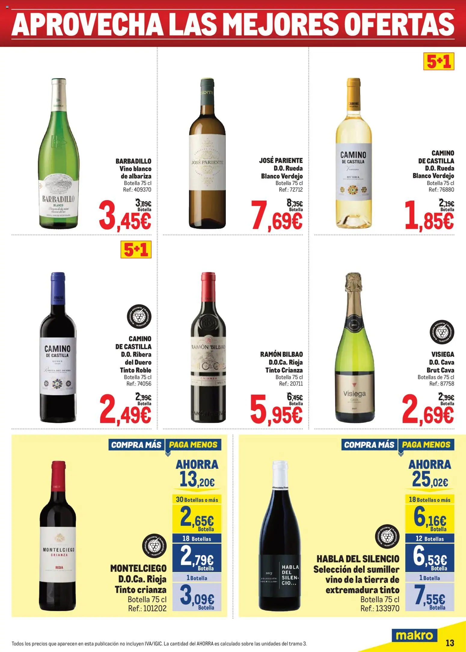 Makro Precios Centro │ válido desde el 07/09/2026 | Página: 13 | Productos: Vino, Vino blanco, Tierra