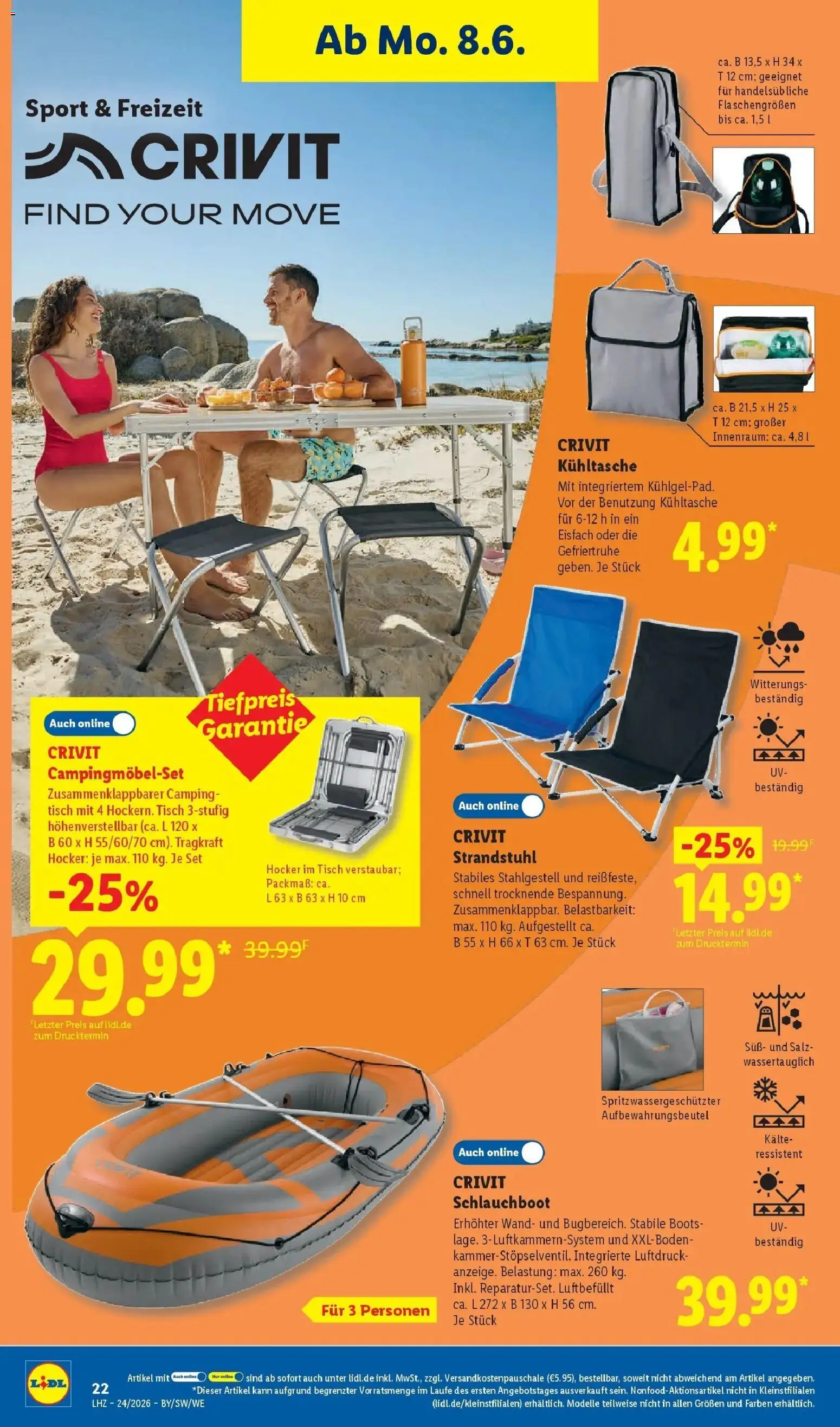 Lidl Prospekt Künzell – gültig ab 08.06.2026 | Seite: 42 | Produkte: Hocker, Tisch, Salz, Gefriertruhe