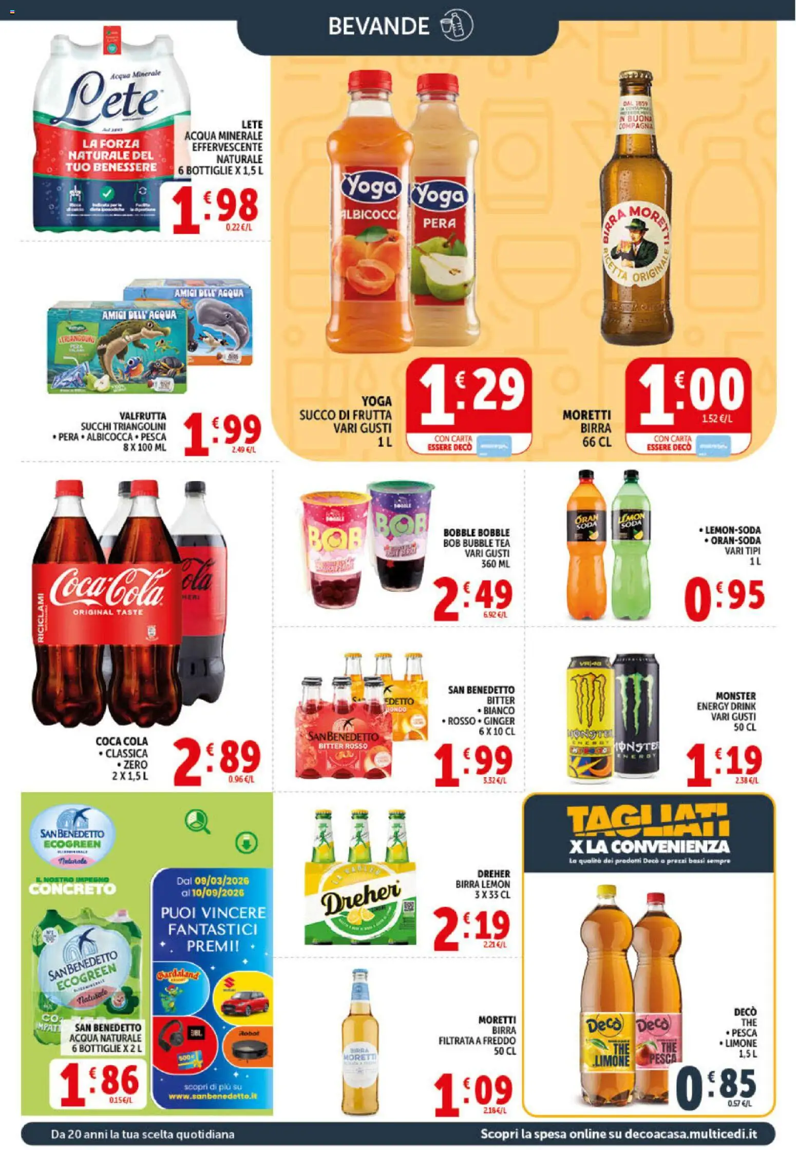 Volantino Decò del 11.05.2026 | Pagina: 14 | Prodotti: Pera, Acqua naturale, Acqua minerale, Coca Cola