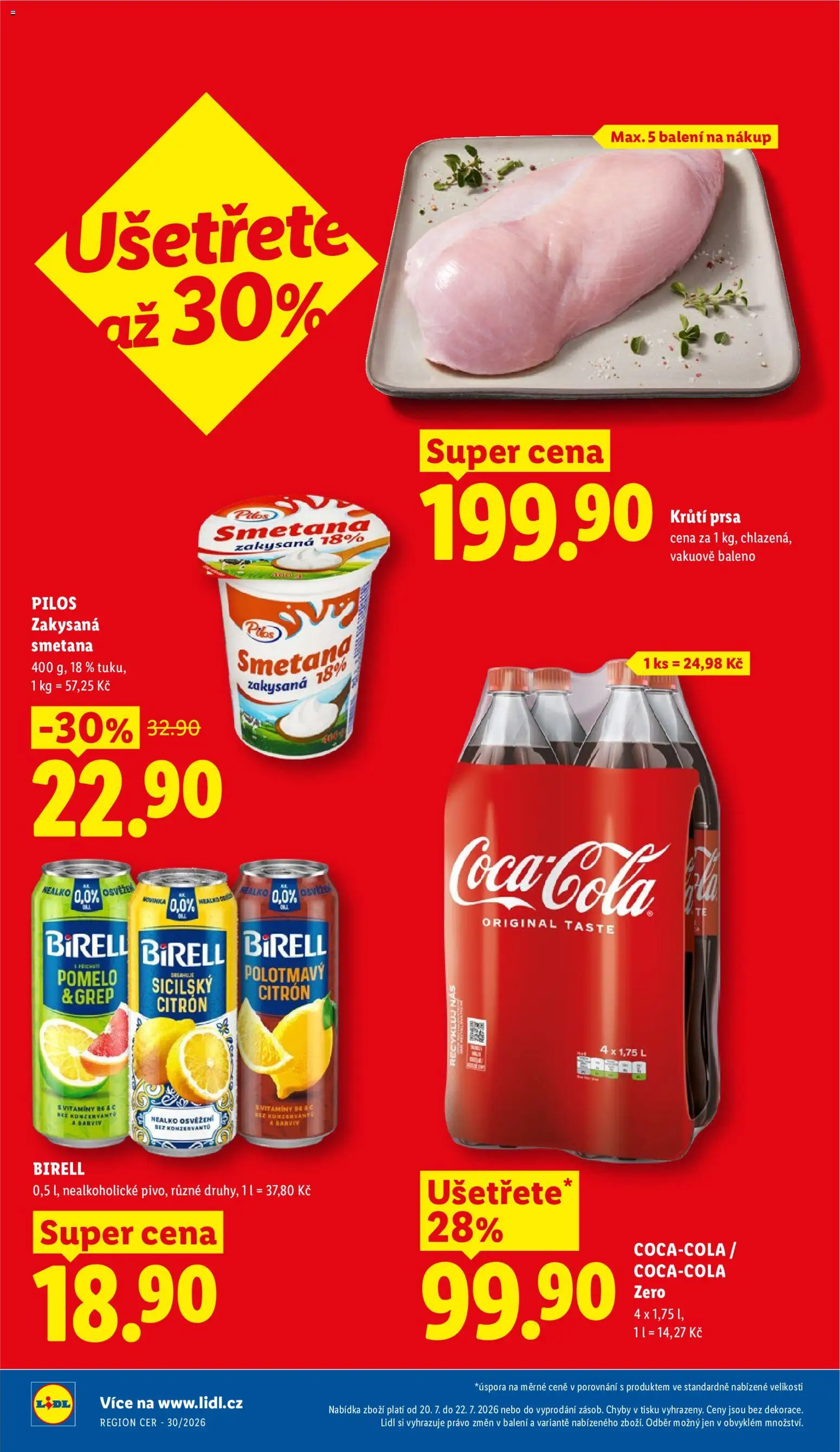 Lidl leták od 20.07.2026 | Strana: 2 | Produkty: Krůtí prsa, Grep, Vitamíny, Cola